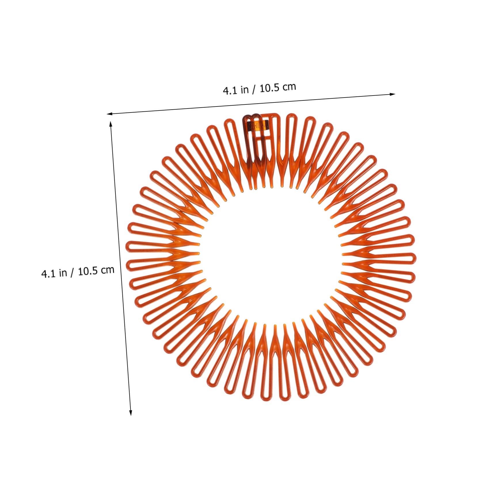 Beavorty Beavorty 20 Pcs Spring Comb Wig Comb Stretch Comb Hair Combs for Flexible Circle Comb Stretchable Hair Combs Full Circular Comb Full Circular Headband Hair Comb Headband Stretch Hair Combs