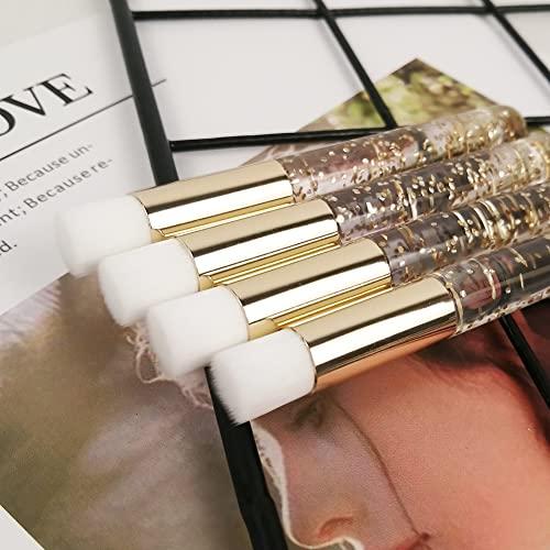YESEEM YESEEM 30pcs Crystal Lash Shampoo Brushes, Gold Glitter Cleaning Brush Eyelash Extensions, Nose Pore Deep Cleaning Brush, Lash Brushes fo