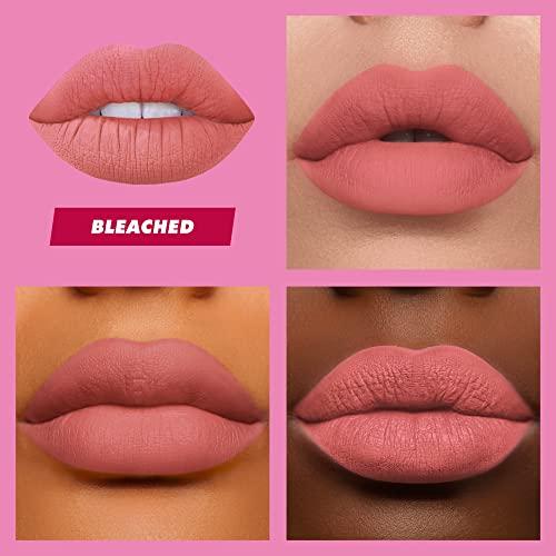 Lime Crime Lime Crime Velvetines Liquid Matte Lipstick, Bleached (Peachy Nude) - Bold, Long Lasting Shades & Lip Lining - Stellar Color & High Comfort for All-Day Wear - Talc-Free & Paraben-Free