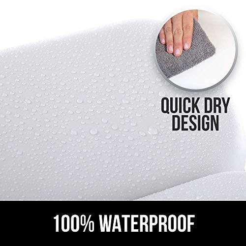 Gorilla Grip Gorilla Grip Bath Pillow and Shower Stall Mat, Bath Pillow Size 14.5x11 in White and Shower Mat Size 21x21 in Clear, 2 Item Bundle