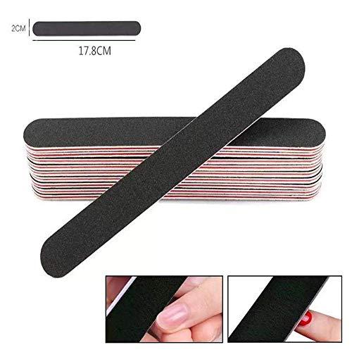 MISS FIRE 10PCS Professional Nail File Set, Nail Files & Buffers, Double Sided Emery Board (100/180 Grit) - Nail Buffering Files for Home and Salon Use, Professional Nail Files for Acrylic False Nails