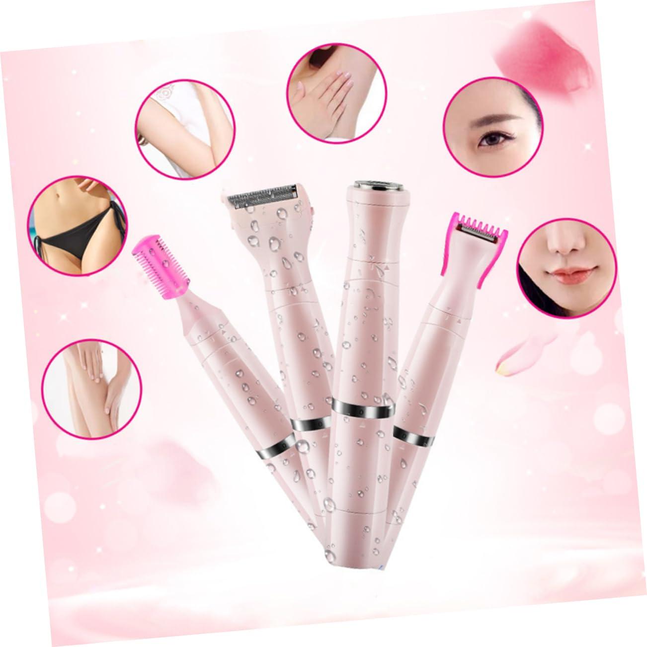 NOLITOY NOLITOY 4-in-1 Electric Women's Shaver Bikini Trimmer Armpit Shaving Device Body Hair Trimmer Pink