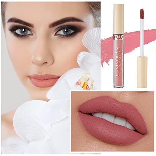 LZYLLS 6 Piece Matte Liquid Lipstick Set,Nude Matte Liquid Lip Stain Set,Nude Lipstick Matte Ladies Long Lasting Waterproof Non-Stick Cups,Non-Fade Nude Lipstick Lip Gloss Set ?Set B)