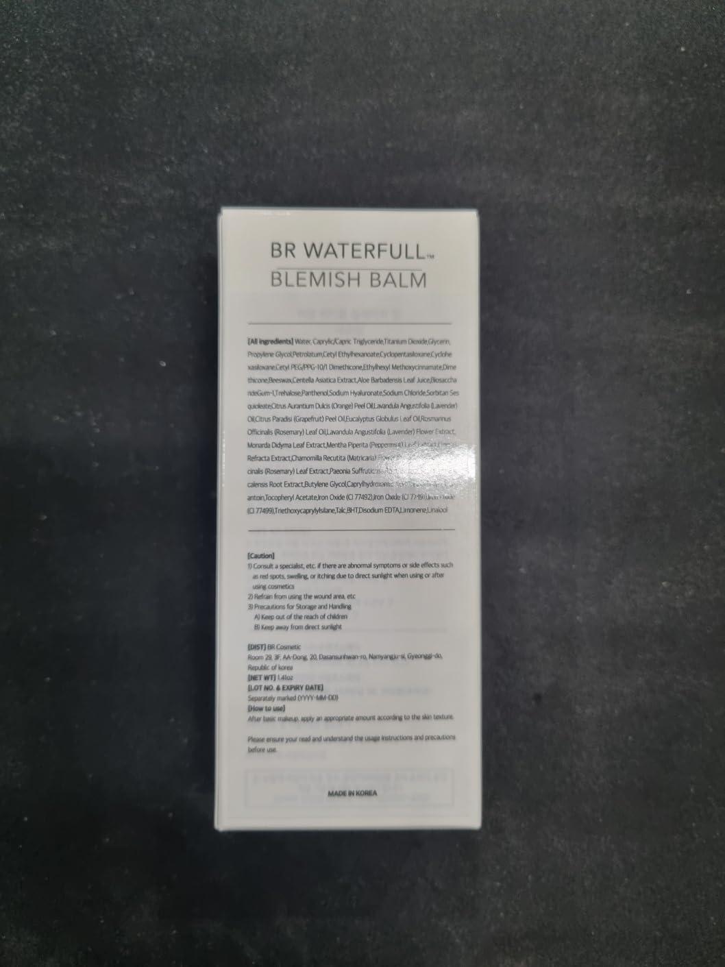 BR Waterfull BR Waterfull Blemish Balm (Natural), BB Cream, Moisturizing Medium Flawless Coverage, Glow & Dewy Makeup, 1.41oz