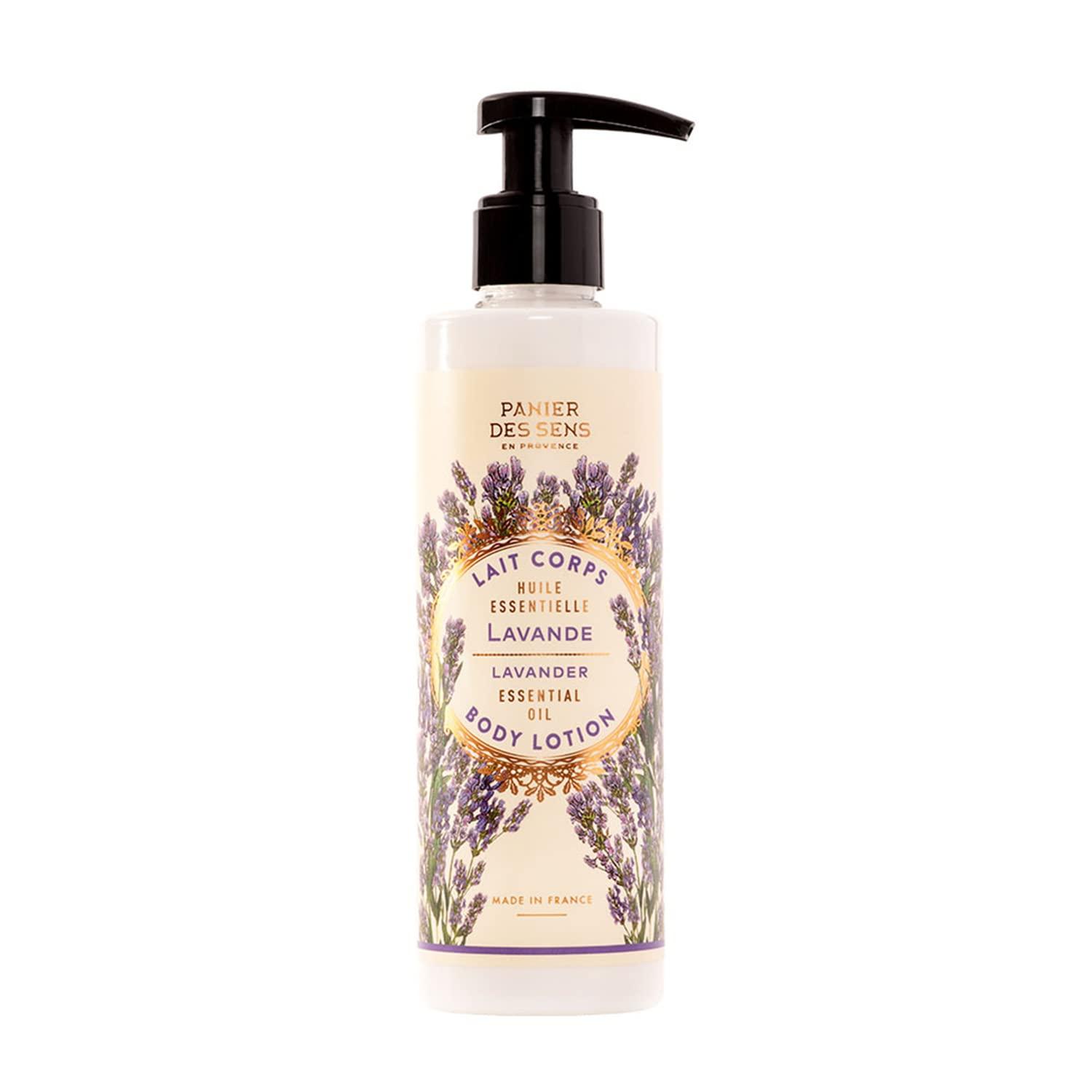 Panier des Sens Panier des Sens - Lavender Body Lotion for Dry Skin - Hydrating Body Cream for Women - Nourishing Fluid Body Moisturizer with Shea Butter & Olive Oil - 97% Natural Ingredients Body Care - 8.45 Floz