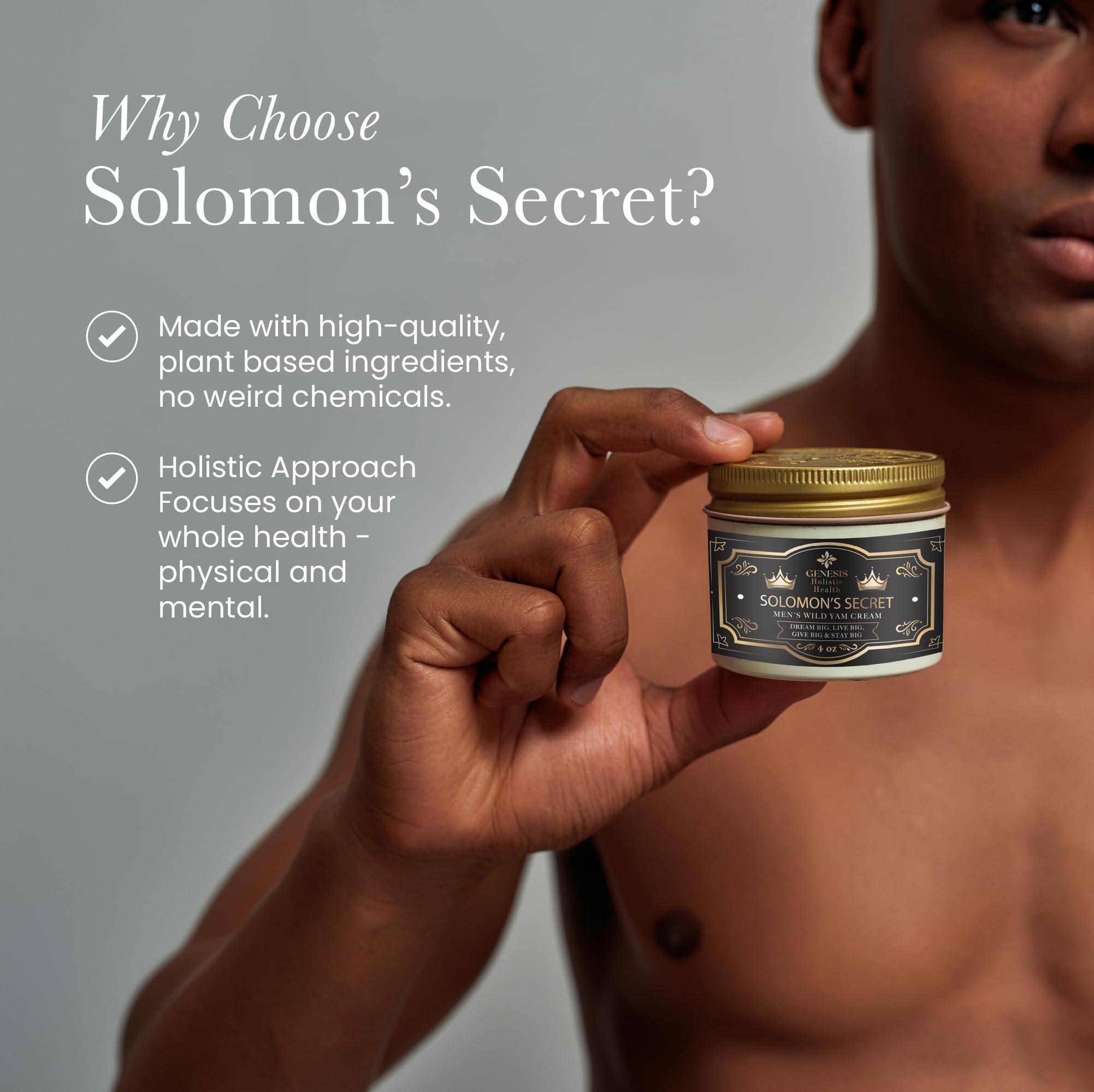 Genesis Holistic Health Genesis Solomon\'s Secret Men\'s Wild Yam Cream - Dream Big, Live Big, Give Big. Natural & Organic designed to boost your game. 4oz; Made in the USA