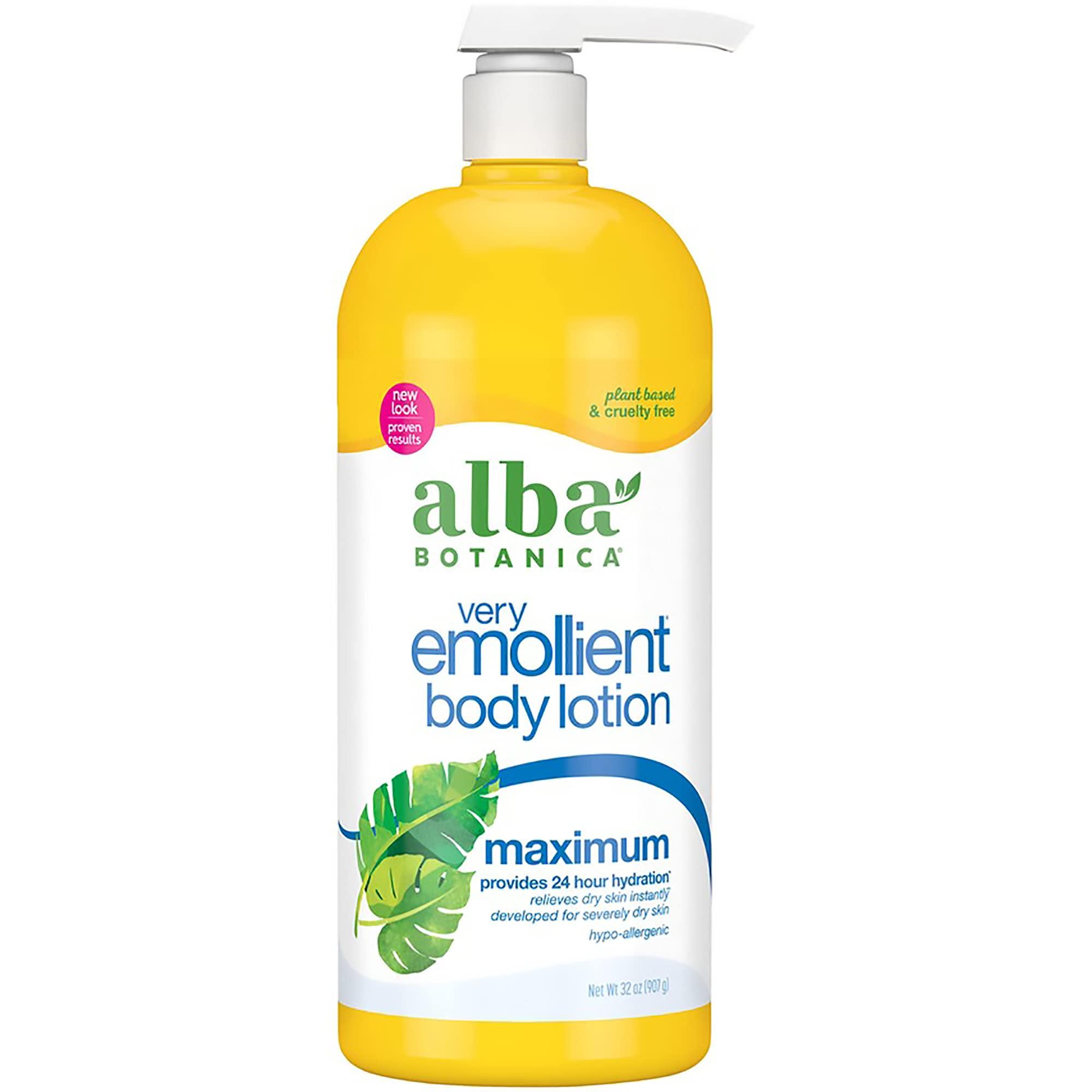 Alba Botanica Alba Botanica Very Emollient Body Lotion, Maximum Dry Skin Formula, 32 Oz & Very Emollient Body Lotion, Coconut Rescue, 32 Oz
