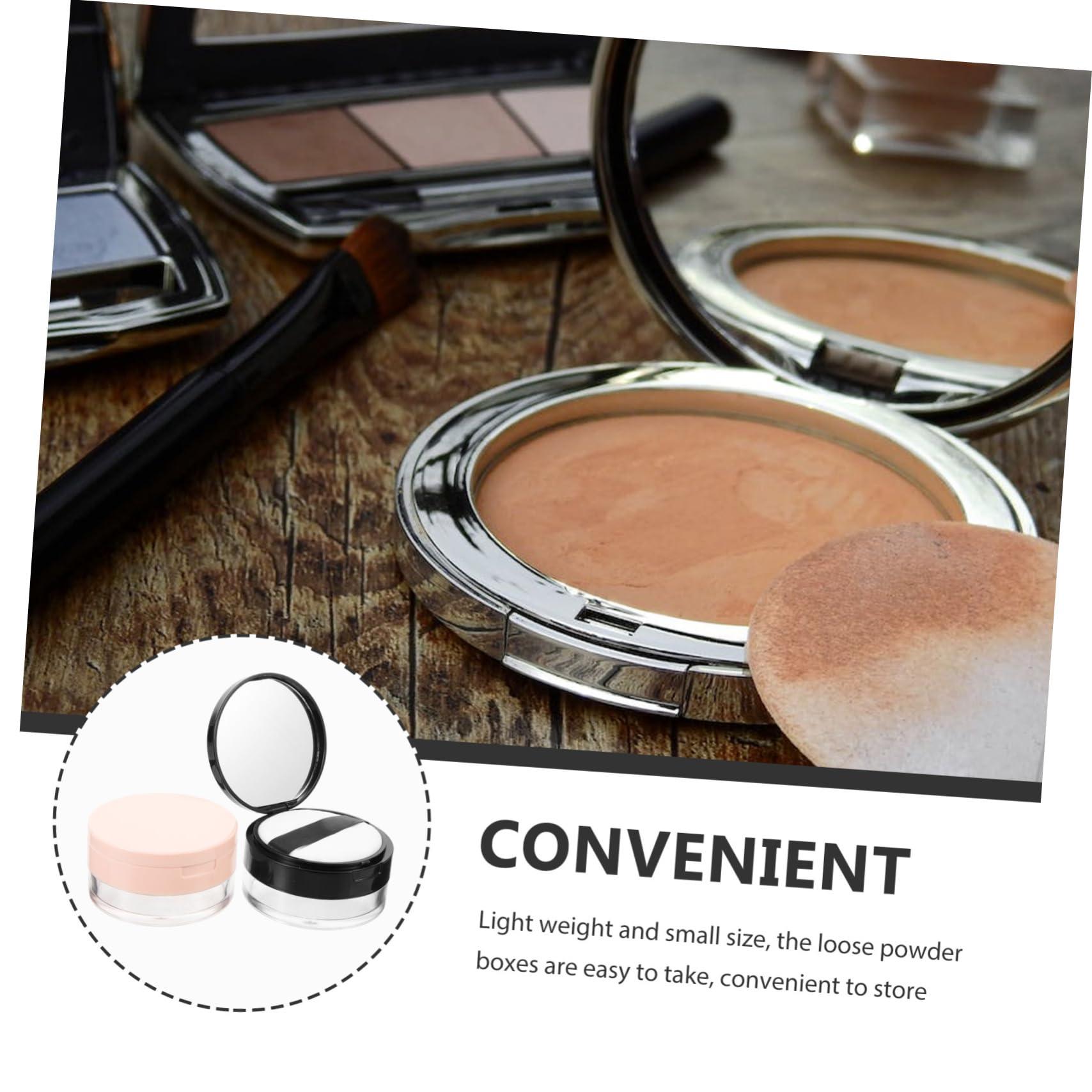 WOONEKY WOONEKY Empty Powder Box Small Powder Container for Body Powder Makeup Powder Refillable Travel Accessory