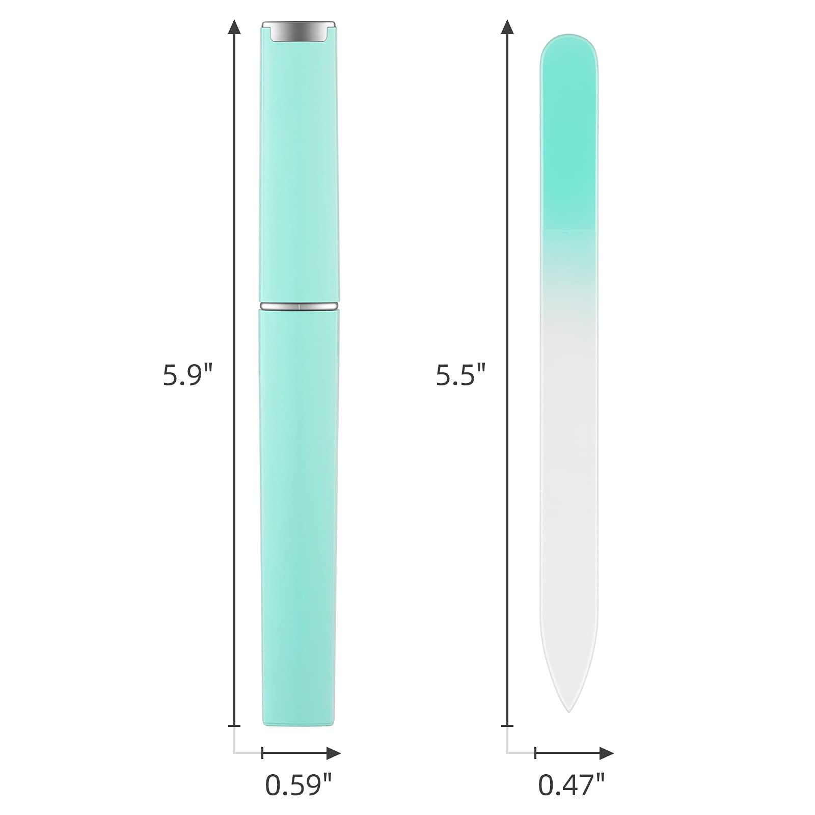 XIPOO Glass Nail File 3 Pack, Nail File, Glass Nail File with Case for Natural Nails with Double Sided 240 Grit, Professional Czech Glass File Stocking Stuffers for Women and Girls, by XIPOO