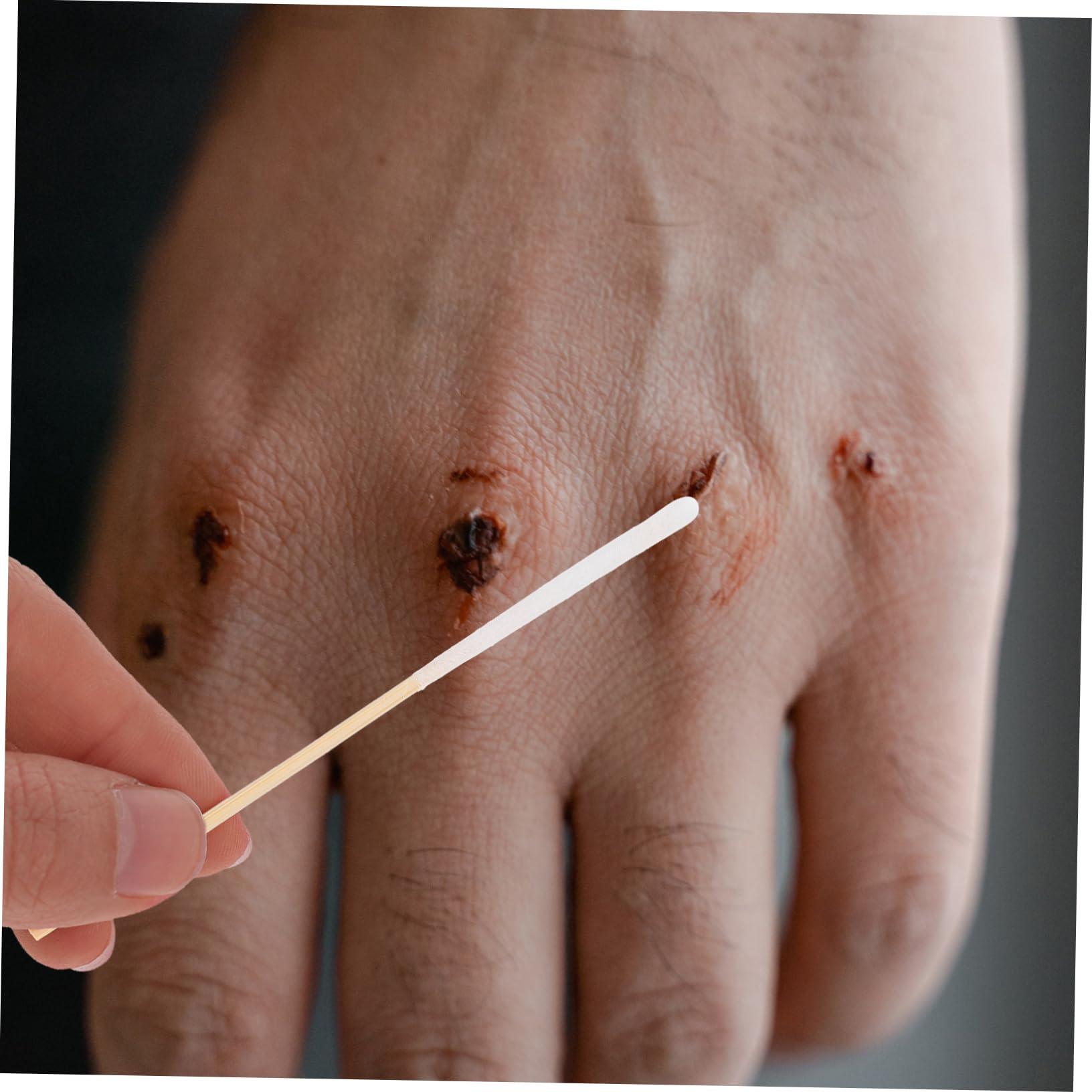 Baluue Baluue 300 Pcs Beauty Salon Cotton Swab Cotton Tipped Applicator Beauty Cotton Sticks Microblading Cotton Swabs Salon Cotton Swabs Makeup Cotton Swabs Micro Swabs Cottonwood White