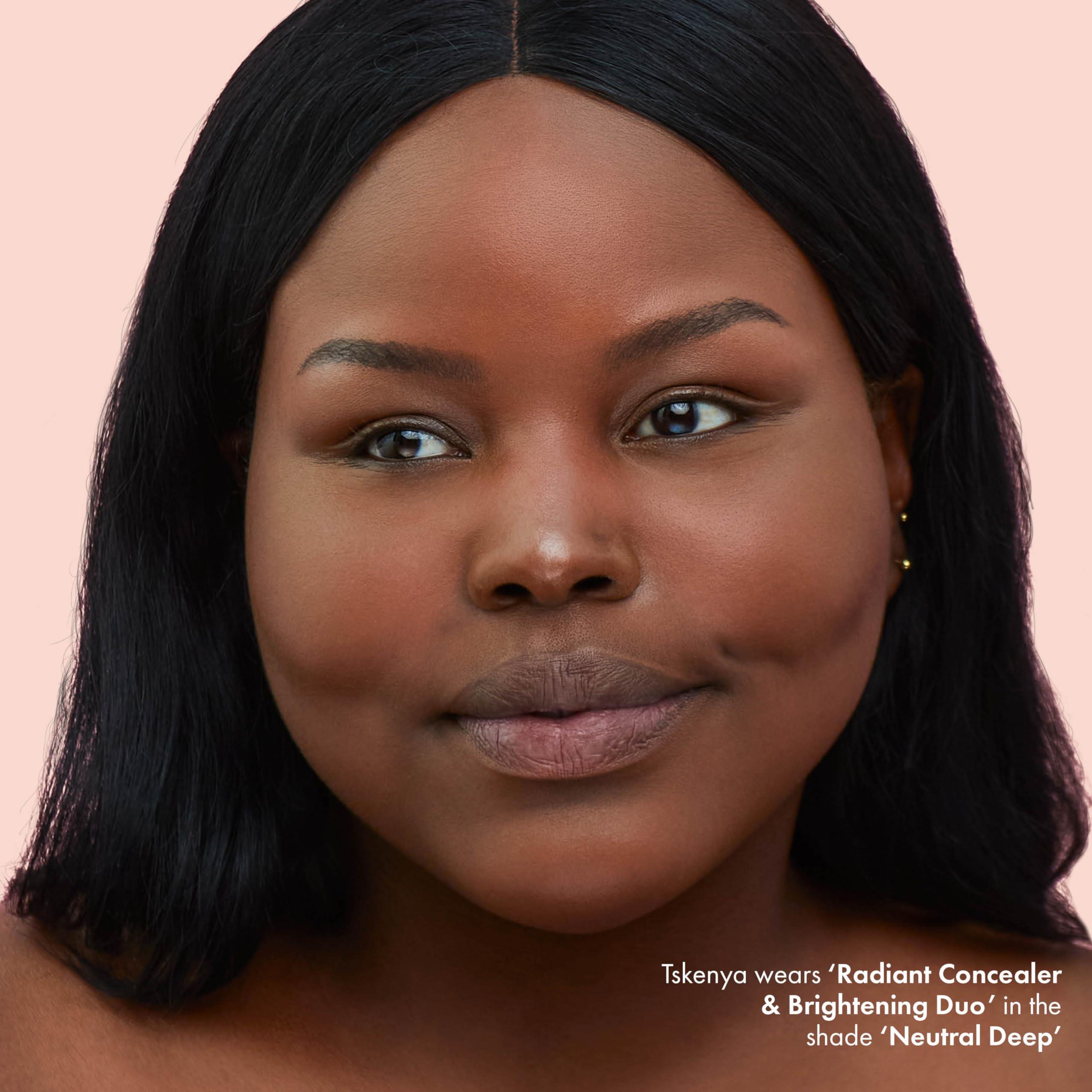 ICONIC LONDON ICONIC LONDON Radiant Concealer & Brightening Duo | Creamy Liquid + Brightening Crayon Dual Ended Concealer, Cruelty Free, Vegan Makeup (Neutral Deep) 0.08 oz