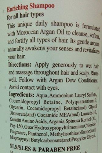 Argan Dew Argan Dew Moisture Enriching Hair Shampoo & Repair Conditioner Combo Set (13.52 oz each)