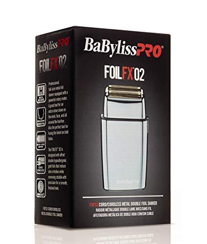 BaBylissPRO BaBylissPRO Barberology Double Foil Shaver, FXFS2 SILVERFX Professional Electric Shaver