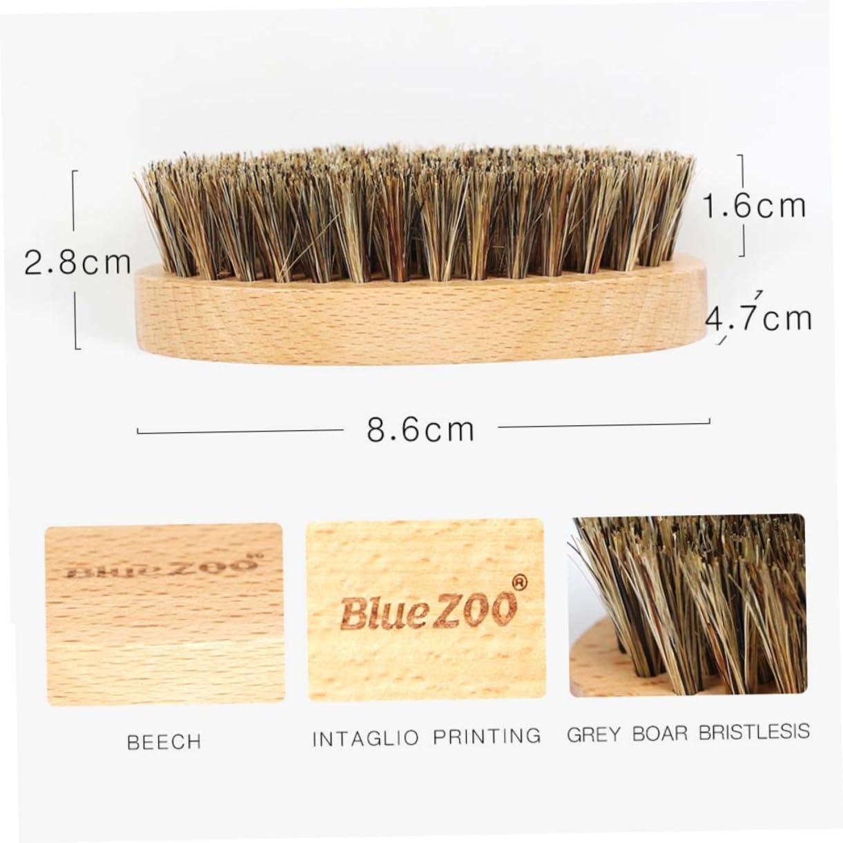 Hemoton Hemoton Bristle Brush Facial Cleansing Brush Shaving Brush Beard Brush Men Face Clean Brush Mustache Bush Wooden