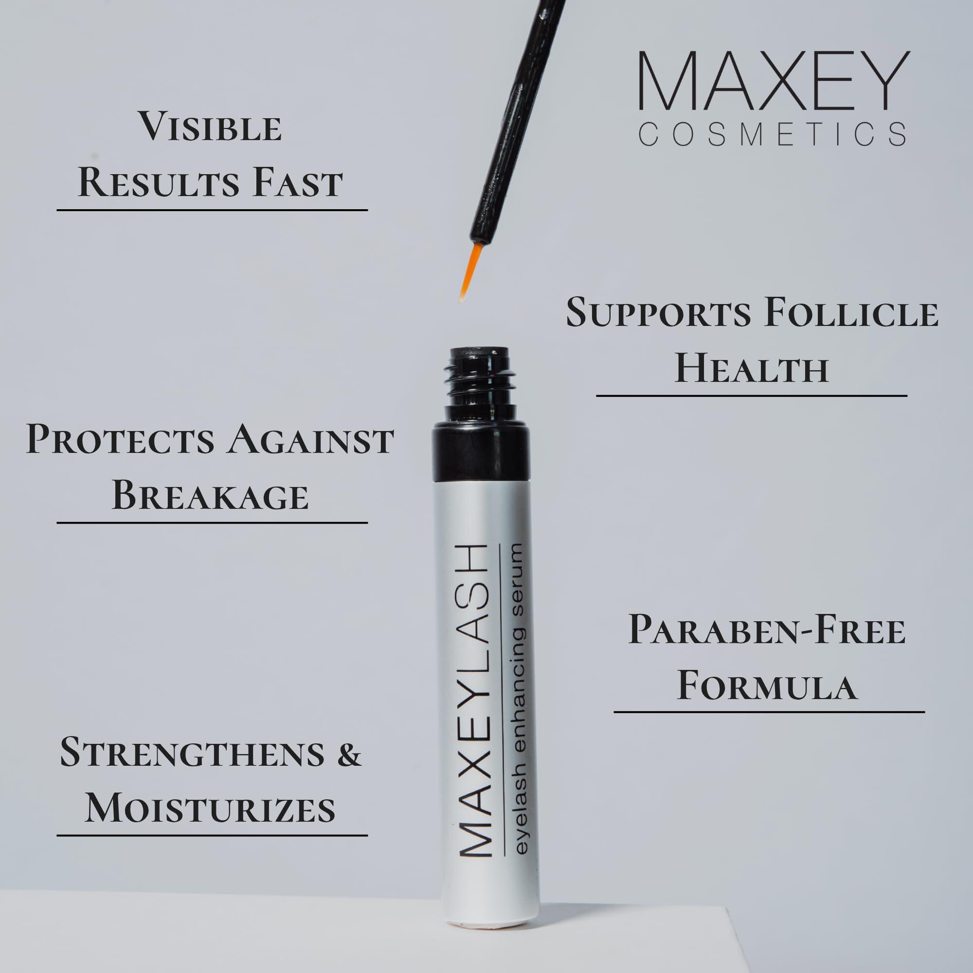Maxey Cosmetics MaxeyLash Eyelash Enhancing Serum - Lash Growth Treatment, Boosts Longer, Thicker, Fuller Lashes