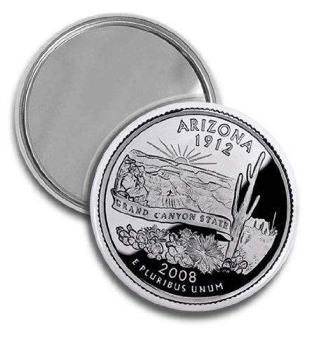 Creative Clam ARIZONA State Quarter Mint Image 2.25 inch Pocket Mirror