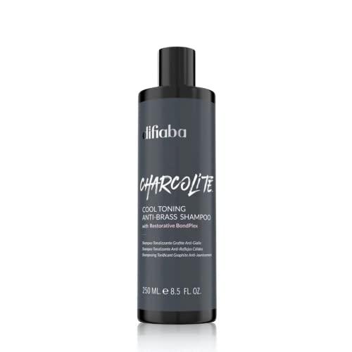 edgy edgy DIFIABA Charcolite Cool Toning Anti-Brass Shampoo & Conditioner DUO SET w/ Restorative BondPlex (w/ Sleekshop Teasing Comb) Charcoal Kit Bond Plex (8.5 oz + 8.5 oz)