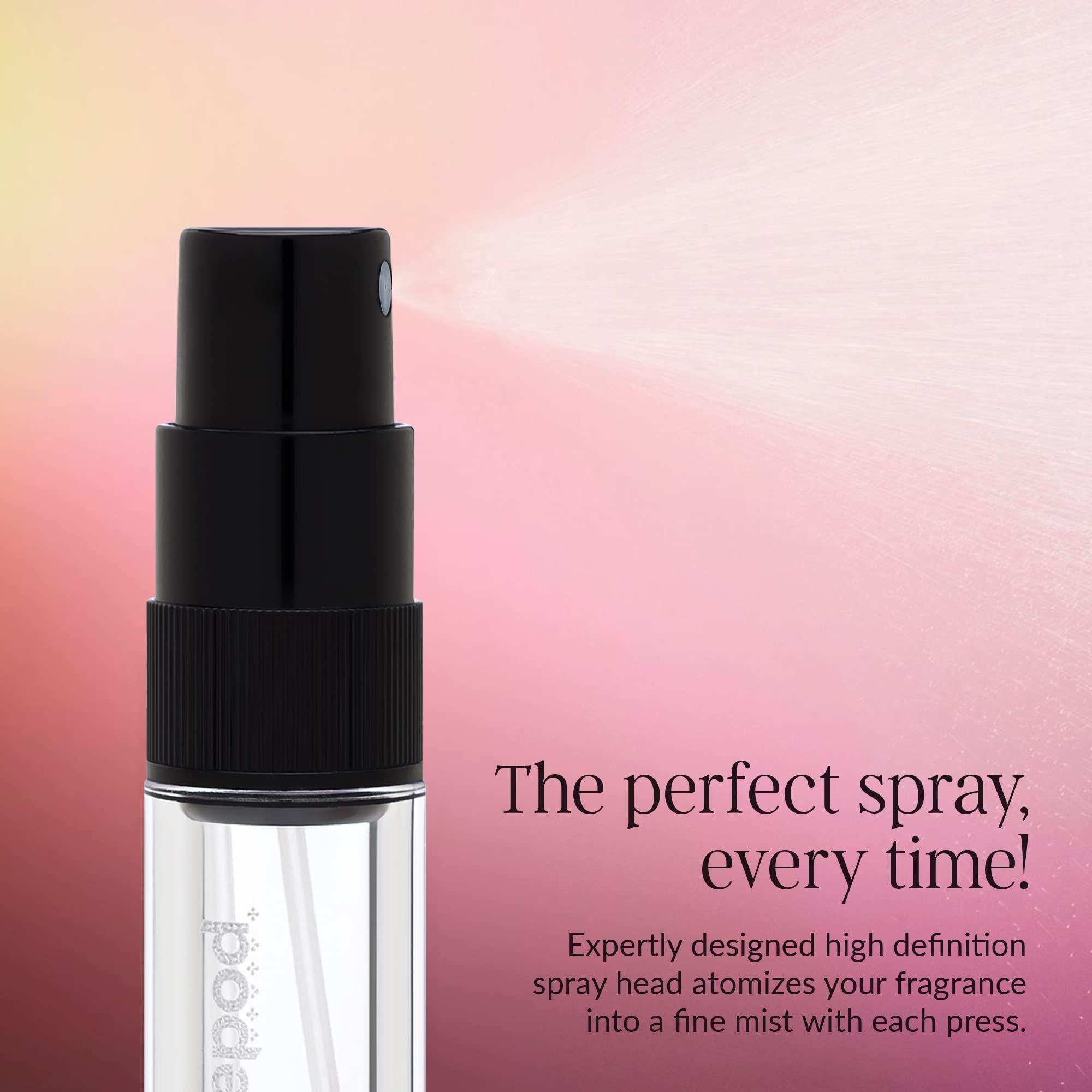 Travalo Travalo Pod Pure Perfume Atomizer | Genie-S Refillable System | Travel TSA Approved | Reusable and Airtight Easy-Fill Mini Pump Sprayer | Lightweight Clear Body Fun Colorful Lid | Silver | 0.17oz