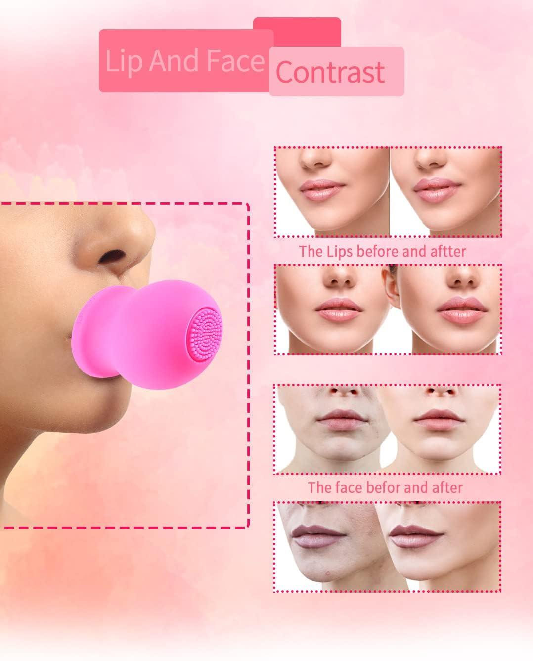 Odebiao lip pump lip plumper lip enhancerSoft Silicone Fish Shape Lips Enhancer,Fuller Thicker Mouth Fastly Lip Pumps Bigger Device for Women Female (Purple)