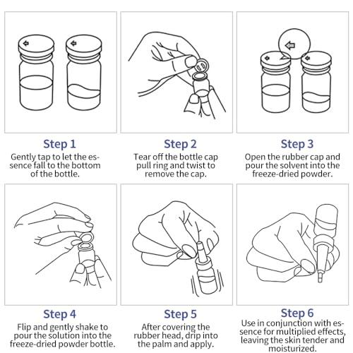 VGO VGO Blue Copper Peptide Lyophilized Powder, Hydrates and Soothe The Skin, Increase The Protective Power of The Skin Barrier(7 Sets Contain Vehicle Solution 3ml/0.1oz+ Lyophilized Powder 100mg)