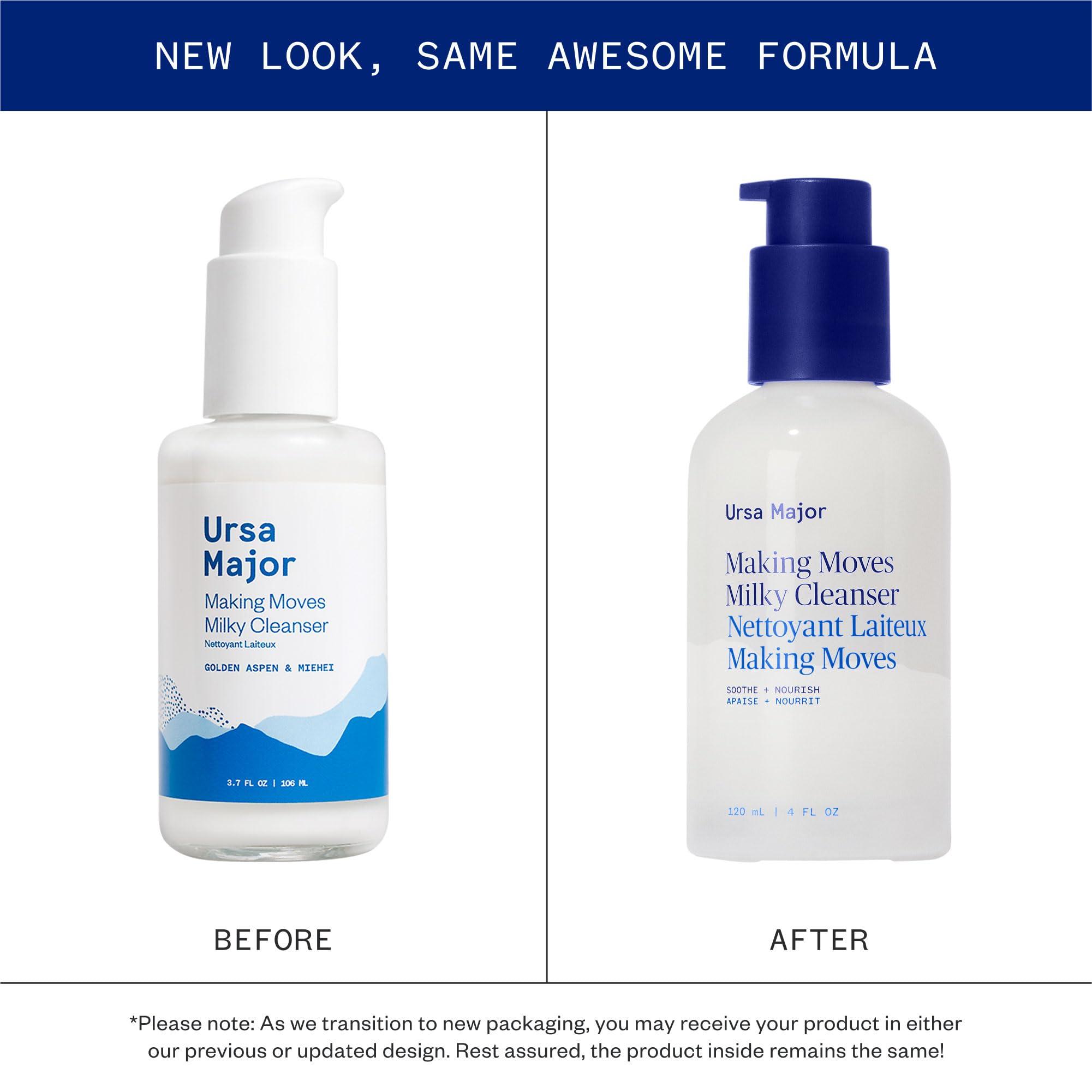 Ursa Major Ursa Major Making Moves Milky Cleanser | Natural, Vegan & Cruelty Free | Daily Non-Foaming cleanser for Normal to Dry & Sensitive Skin | For Men & Women | 3.7 ounces