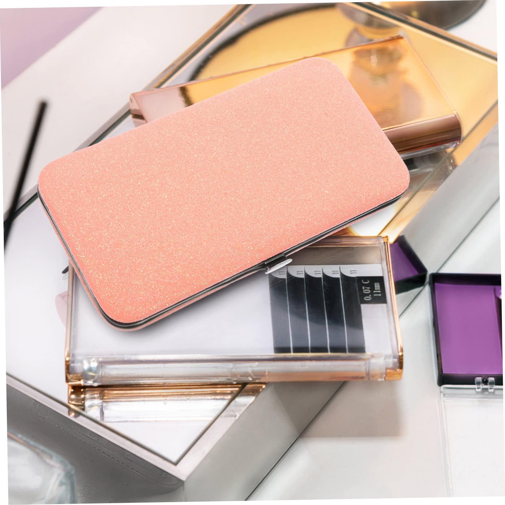 DOITOOL DOITOOL Box Tweezers Storage Bag Eyelash Holder Lashes Tweezers Travel Case Eyelash Container Lash Containers Lash Tweezers Eyelash Extension Tweezers Organizer Makeup Tools Make up Pink