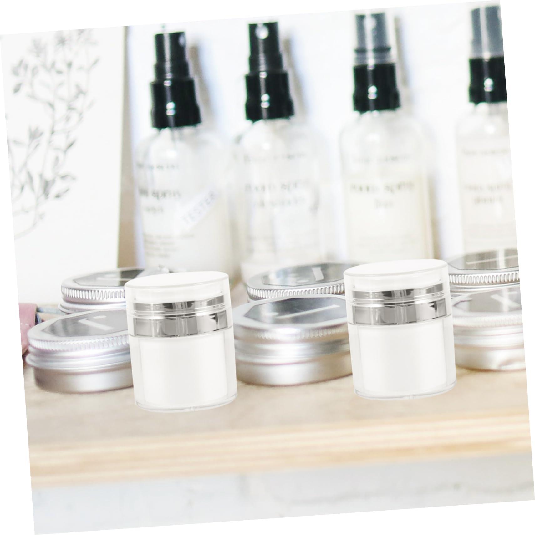 Baluue Baluue 5sets Press Cream Jar Mini Lotion Pump Jar Refillable Cosmetic Jar Empty Airless Pump Bottles Airless Pump Jars for Lotions and Creams Empty Lotion Jars Lotion Dispenser 2pcs*5