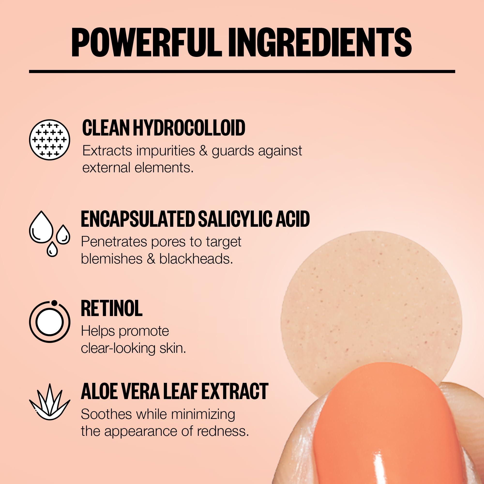 PEACE OUT PEACE OUT Acne Healing Dots Helps Clear Blemishes Overnight, Fast Acting Hydrocolloid Pimple Patches for Breakouts with Salicylic Acid, Retinol and Aloe Vera, Award Winning Skincare Solution 40 Count