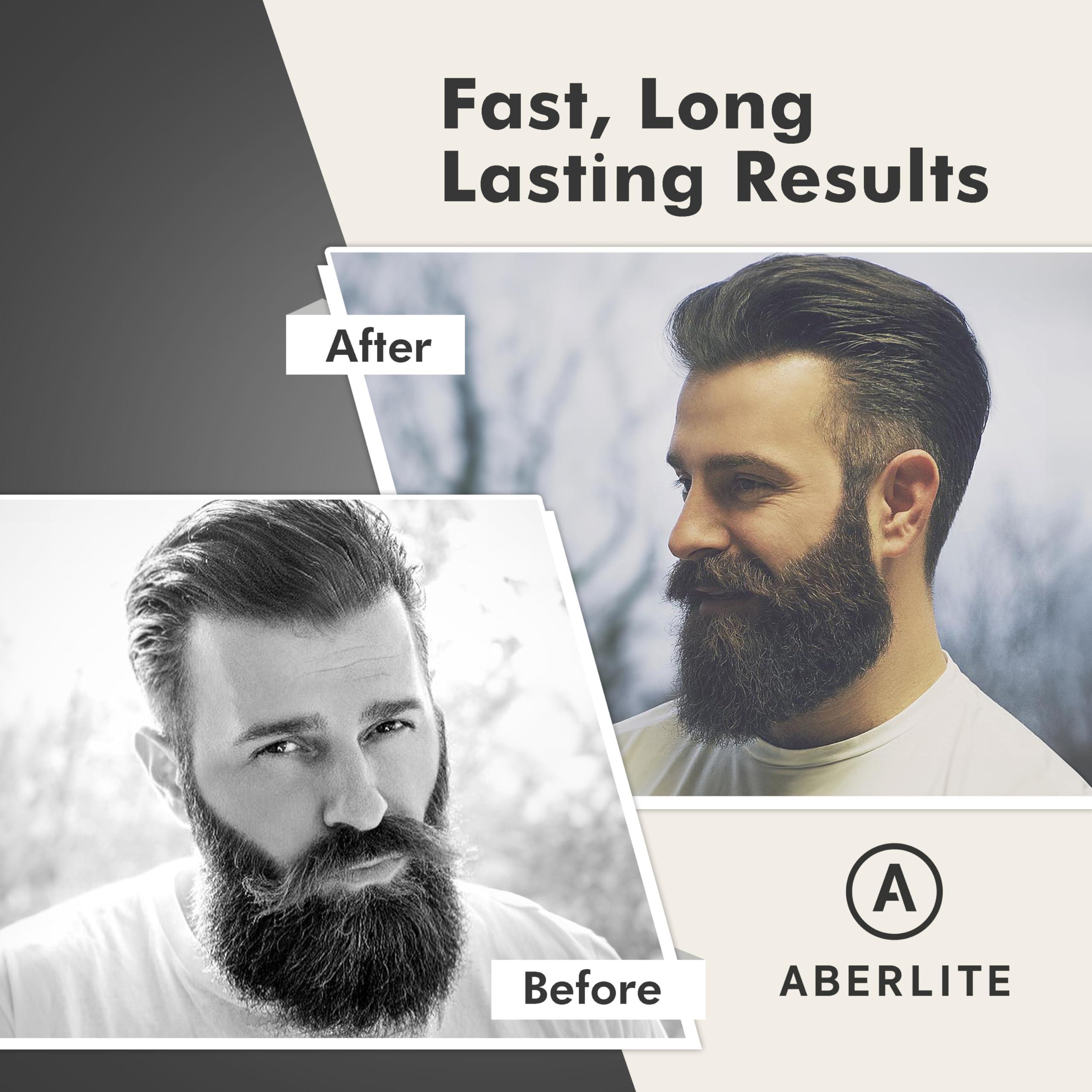 Aberlite Aberlite EDC - Premium Beard Straightener Brush - Professional Heated Straightening Comb and Grooming Kit for Men (Gray)