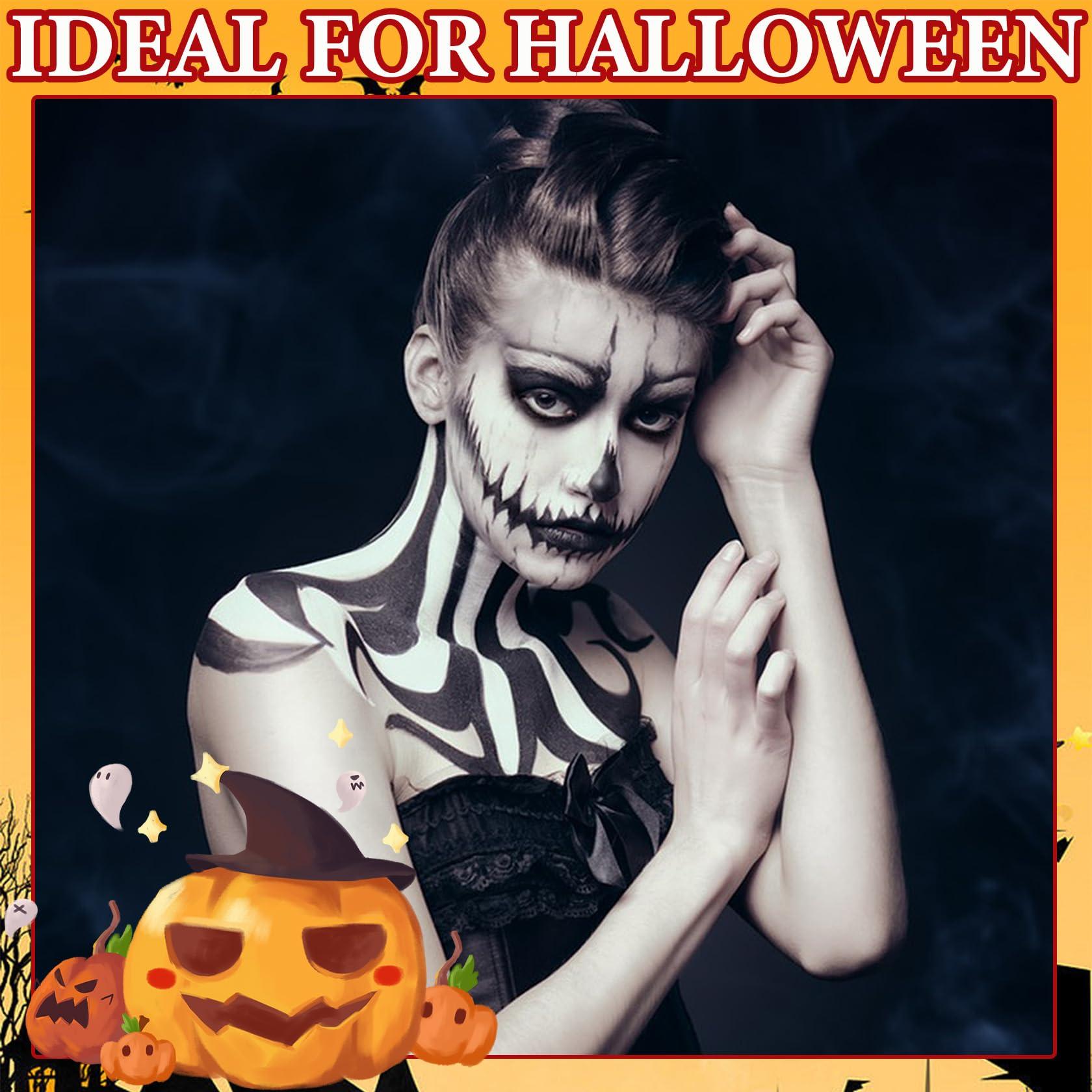 WENJLYJ WENJLYJ 3 PCS Face Body Paint Stick,Sports Eye Black Baseball Stick Professional Eyeblack Face Paint Halloween SFX Goth Makeup for Sports Clown Festival Cosplay CostumeWhite+Black+Red