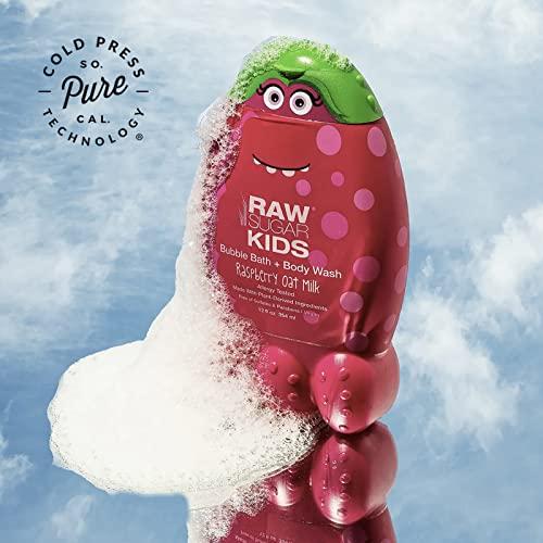 RAW SUGAR Kids\' 2-in-1 Bubble Bath + Body Wash | Strawberry Vanilla | 12 oz