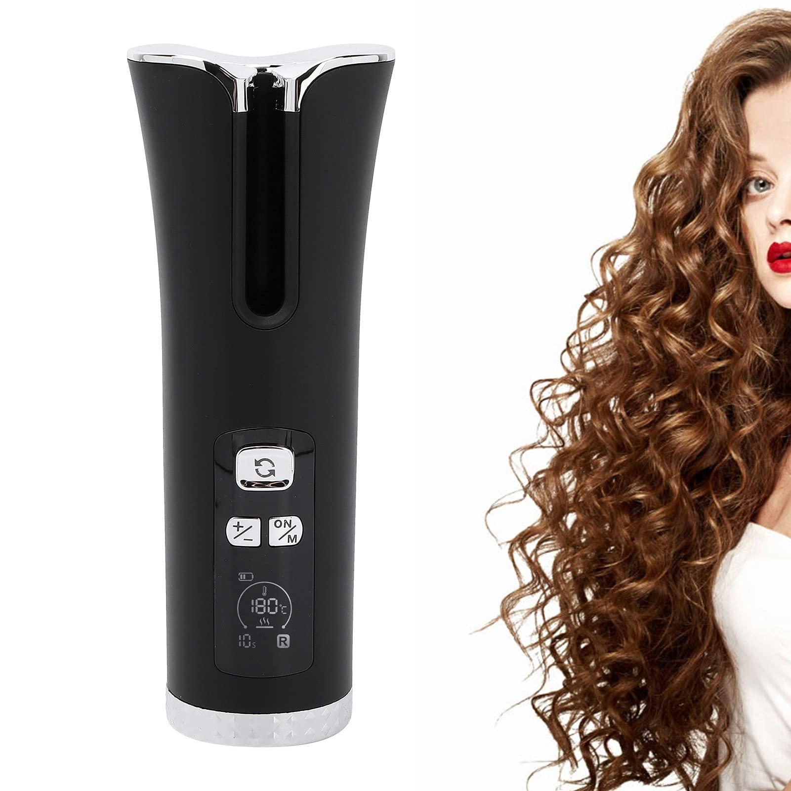 NSXAYIWE Automatic Hair Curler, Automatic Cordless Hair Curler, Rechargeable Intelligent Curling Iron, Curling Iron Automatic Hair Curler Automatic Curler Ideal for on the Go Use