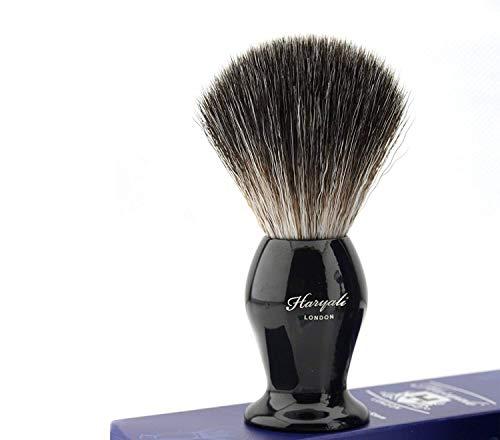 Haryali London 4 PCs Men's Shaving Set with De Safety Razor(No Blades Included),Pure Badger Hair Brush,Soap & Bowl