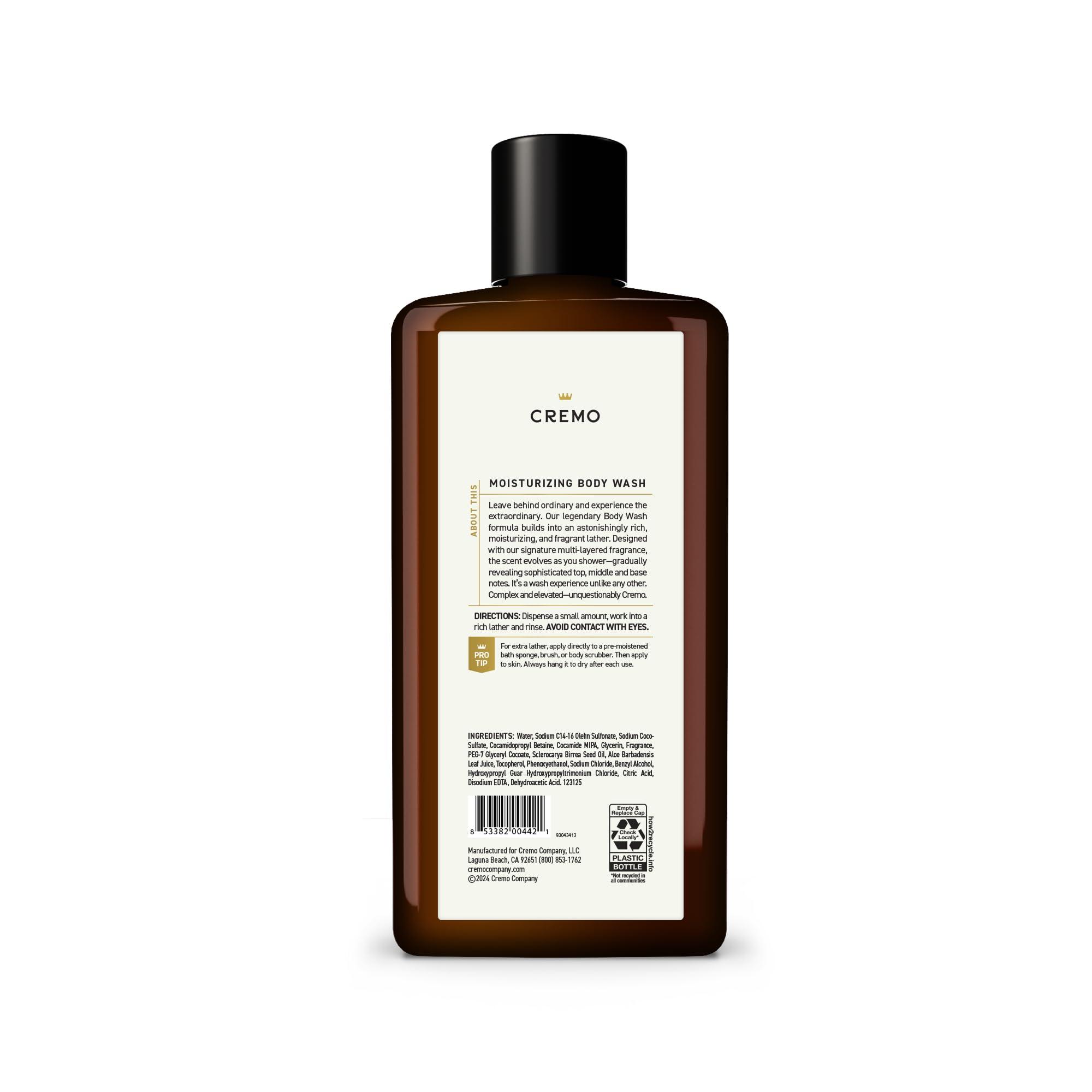 Cremo Cremo Body Wash Men, A Sophisticated Blend of Distillers Spice, Fine Bourbon and White Oak, 16 Fl Oz