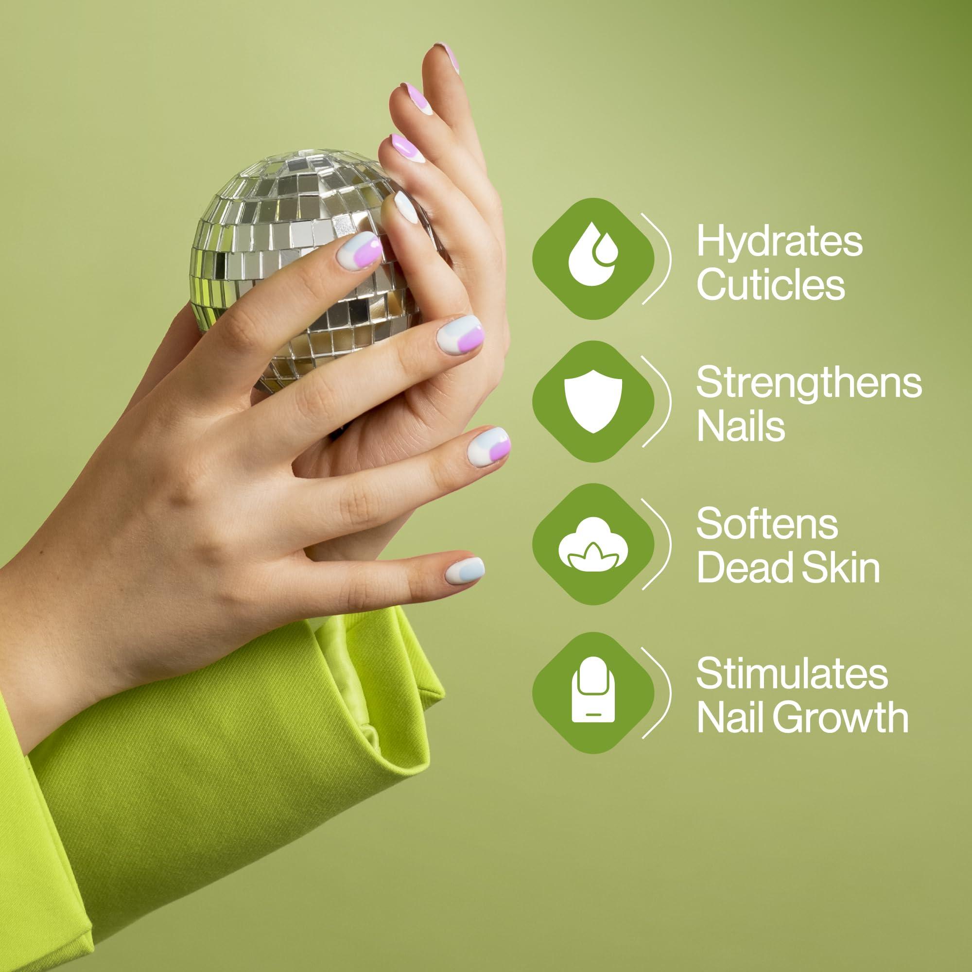 ECCO PURE Nail Art Cuticle Protector Pen - Tool for Nail Art and Growth - Manicure & Pedicure Treatment for Brittle Breaking Fingernails (Green Pear & Citrus - 1 Pack)