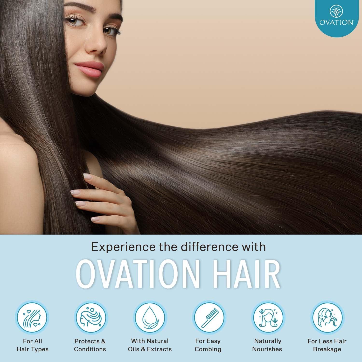 Ovation Hair Ovation Hair Volumizing 3-Step Bundle for Fine Hair - with Volume Shampoo and Conditioner, Cell Therapy Hair Growth & Healthy Scalp Treatment - Add Weightless Volume, Bounce & Fullness