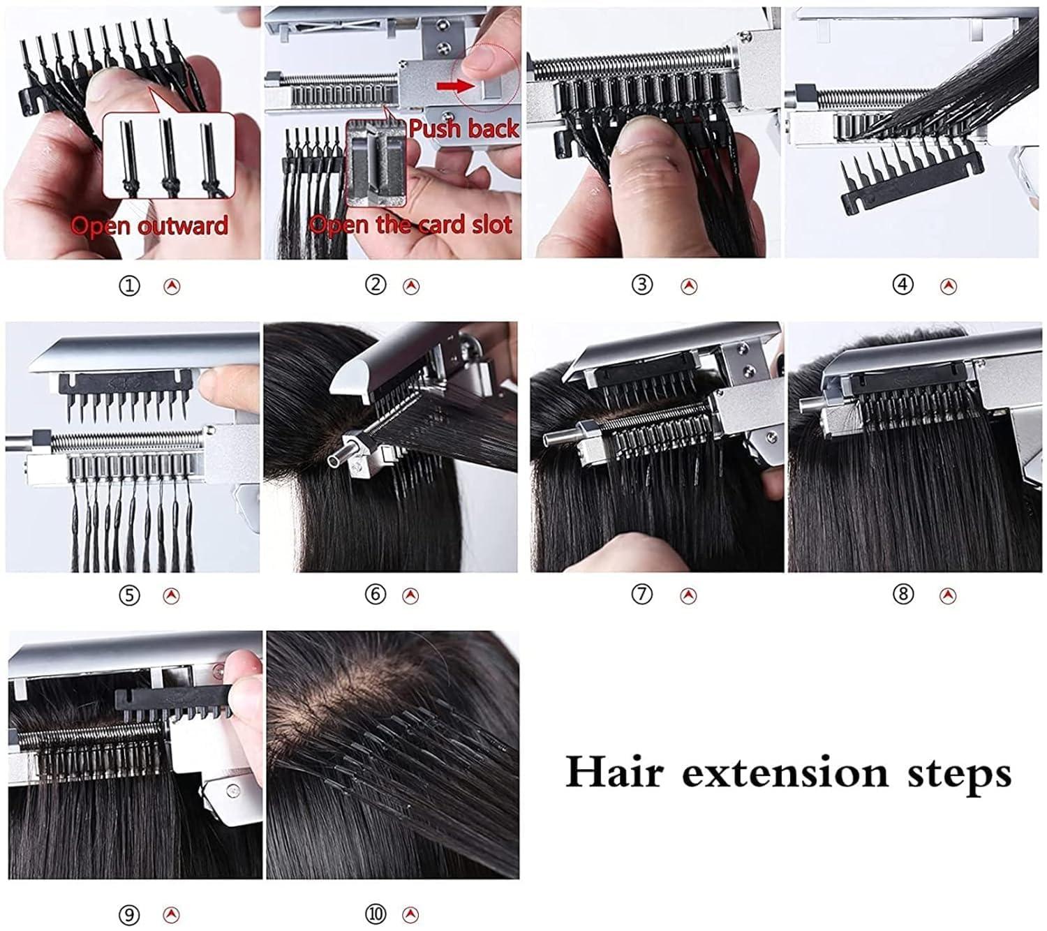 BRYER BRYER 6D Hidden Hair Extensions, Soft Can Perm And Dye Hair & Reuse, 100 Strands/10Pcs Black Hair Clip In Hair Extensions,20 Inch