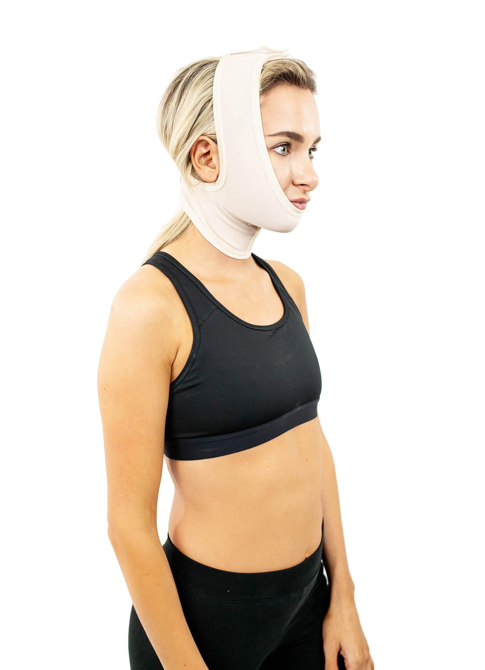 ContourMD Compression Facial Mask, Post Surgery Neck Compression Garment  Neck Wrap or Chin & Neck Lift Mask for Neck Surgery (S330)