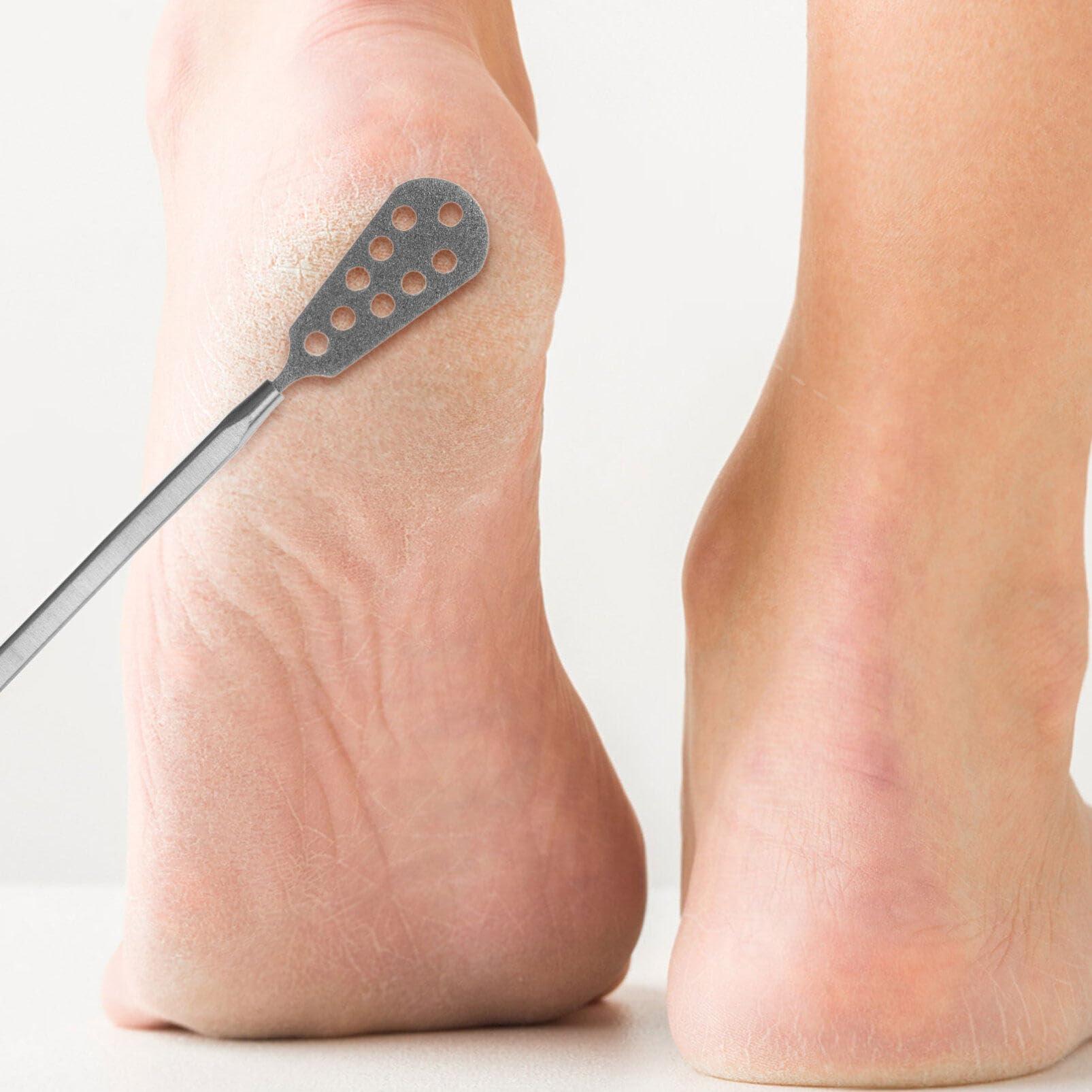 Beavorty Beavorty Stainless Steel Foot Scraper, Metal Foot File, Double Sided Foot File Remover Professional Foot Rasp Scrubber for Wet or Dry Skin Easy to Clean Pedicure Tool