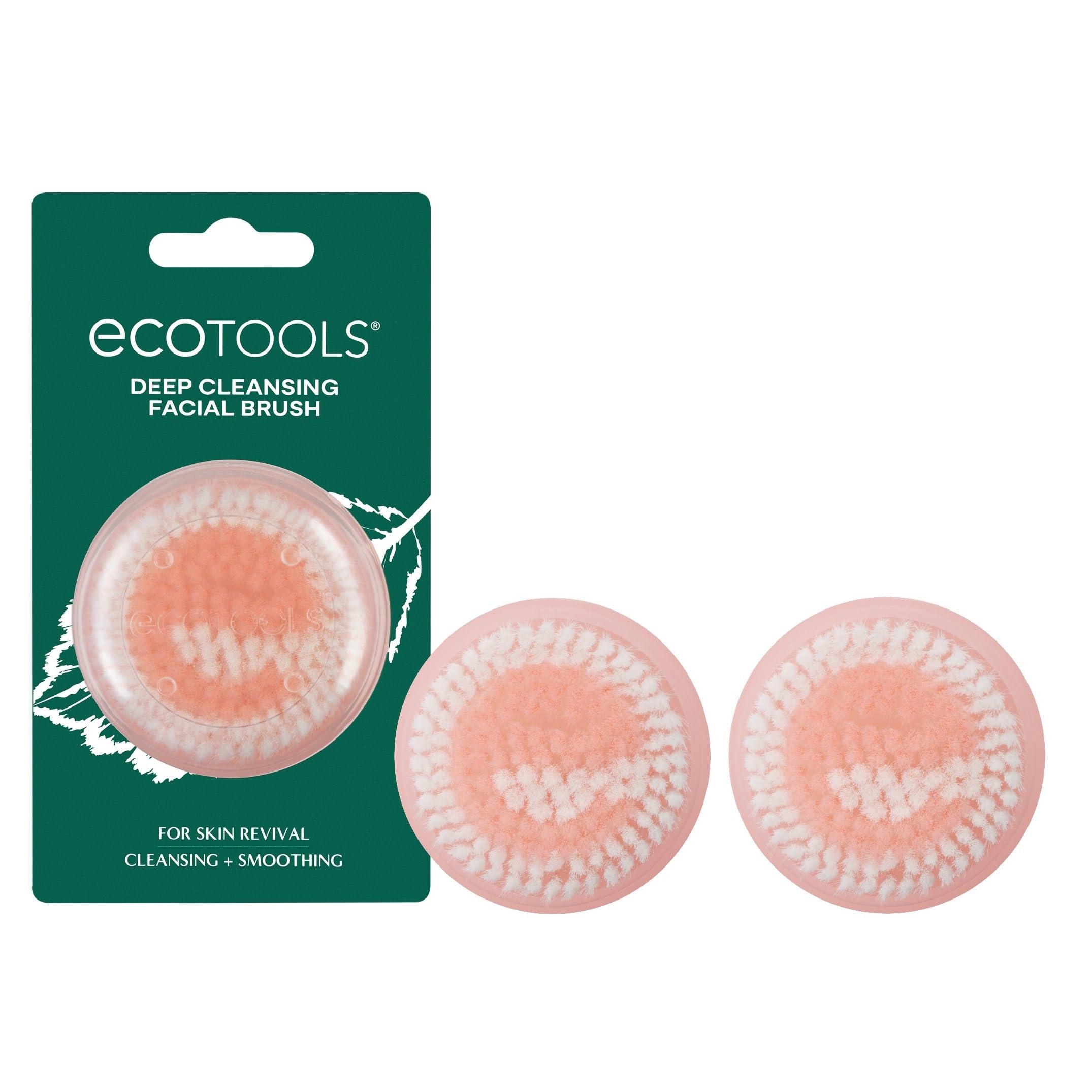 EcoTools EcoTools Mini Facial Cleansing Brush, Infused with Citrus, Boosts Collagen, Safe for Sensitive Skin, Exfoliates & Clean Pores, Travel Sized, Ecofriendly, Vegan & Cruelty-Free, 1 Count