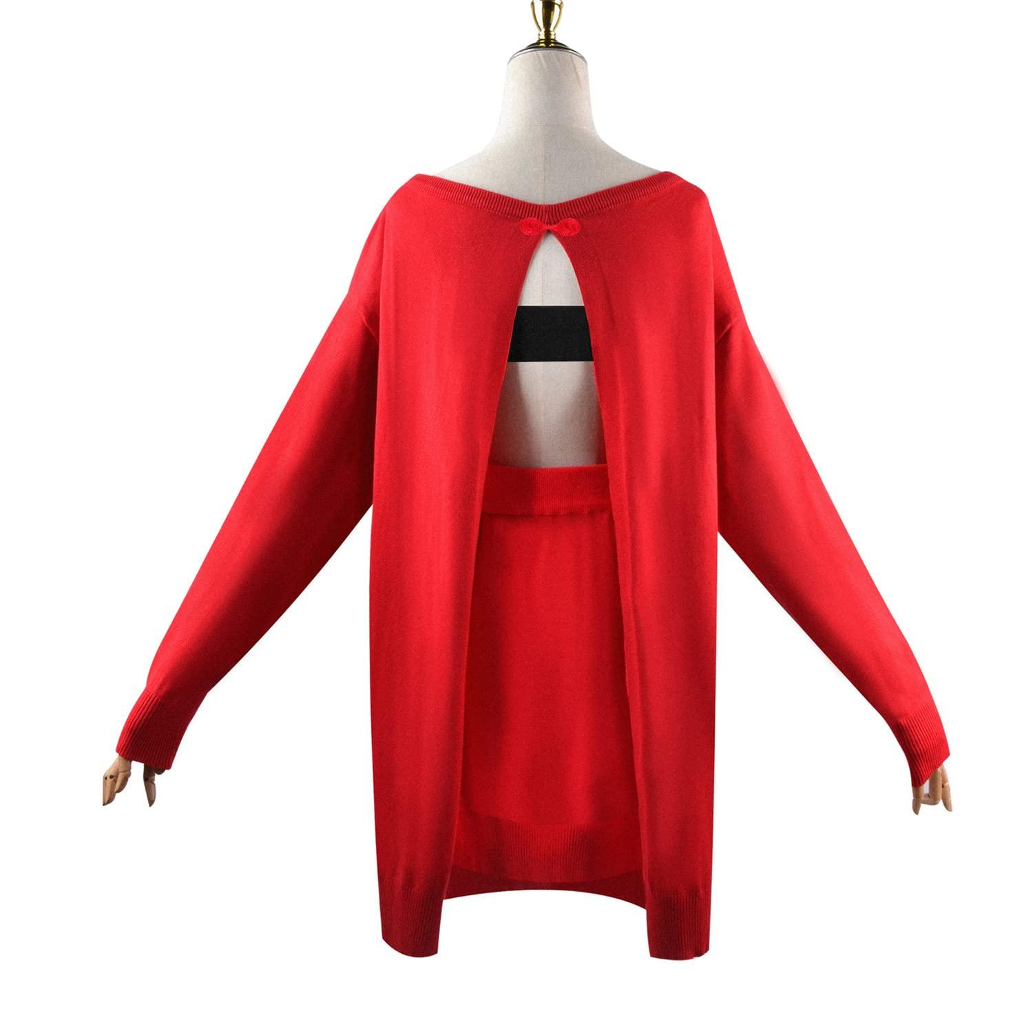 Mystylecos Mystylecos Cosplay Costume Anime Yor Forger Cosplay Red Dress Full Set Halloween Dress Up Uniform