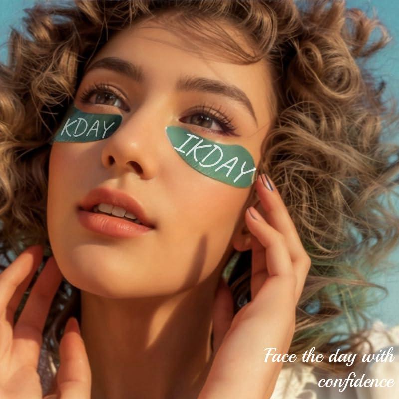 IKDAY IKDAY Silicone Eye Patches Reusable Under Eye Patches | Forever Eye Mask Reusable Eye Gel Pads | Eye Patches for Wrinkles &Puffy Eyes&Dark Circles| Great Skincare Routine for Face(Green-2pairs)