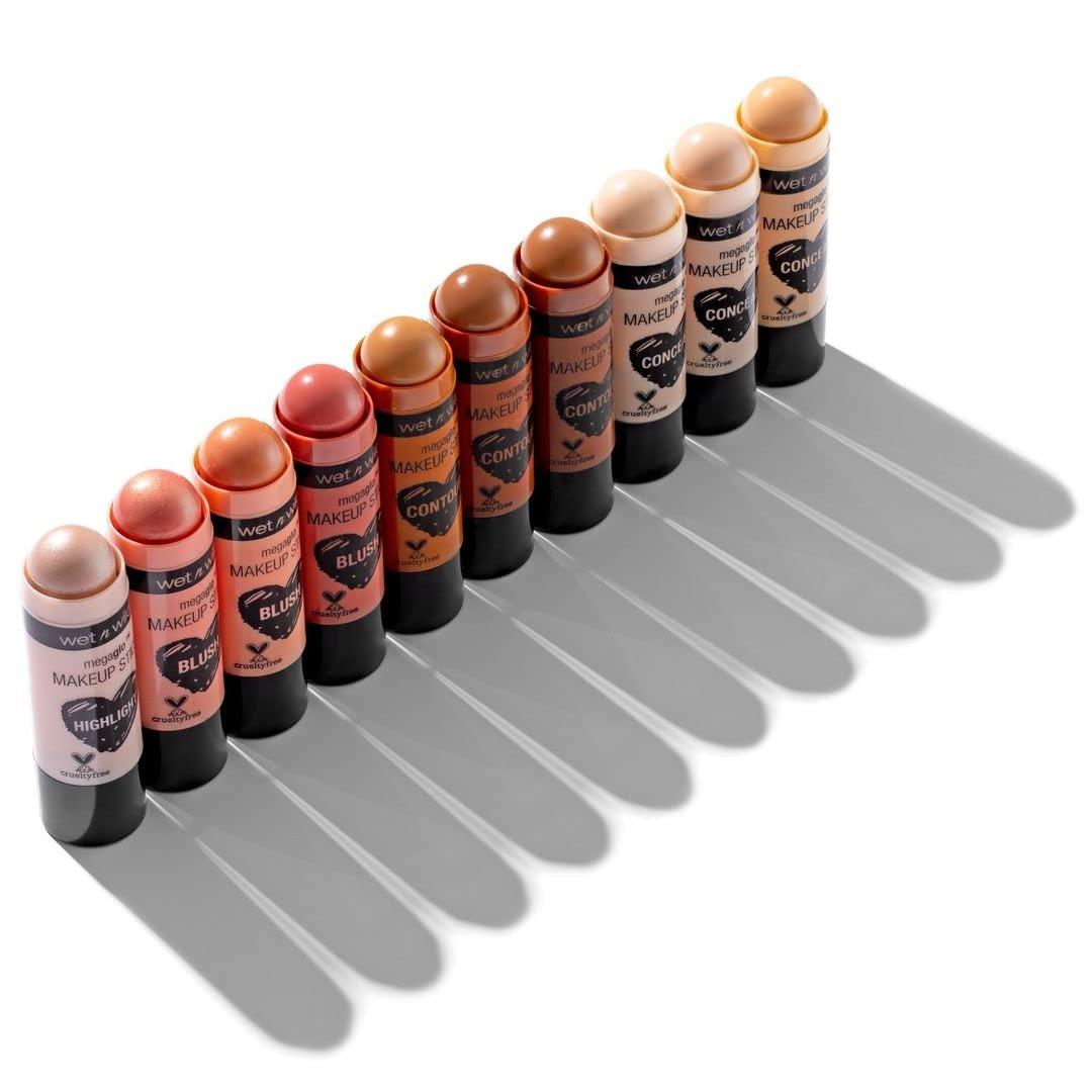 wet n wild Wet n Wild MegaGlo Makeup Stick Conceal and Contour Neutral Follow Your Bisque & Contour Stick, Nude For Thought & Makeup Stick Conceal and Contour Blush Pink Floral Majority