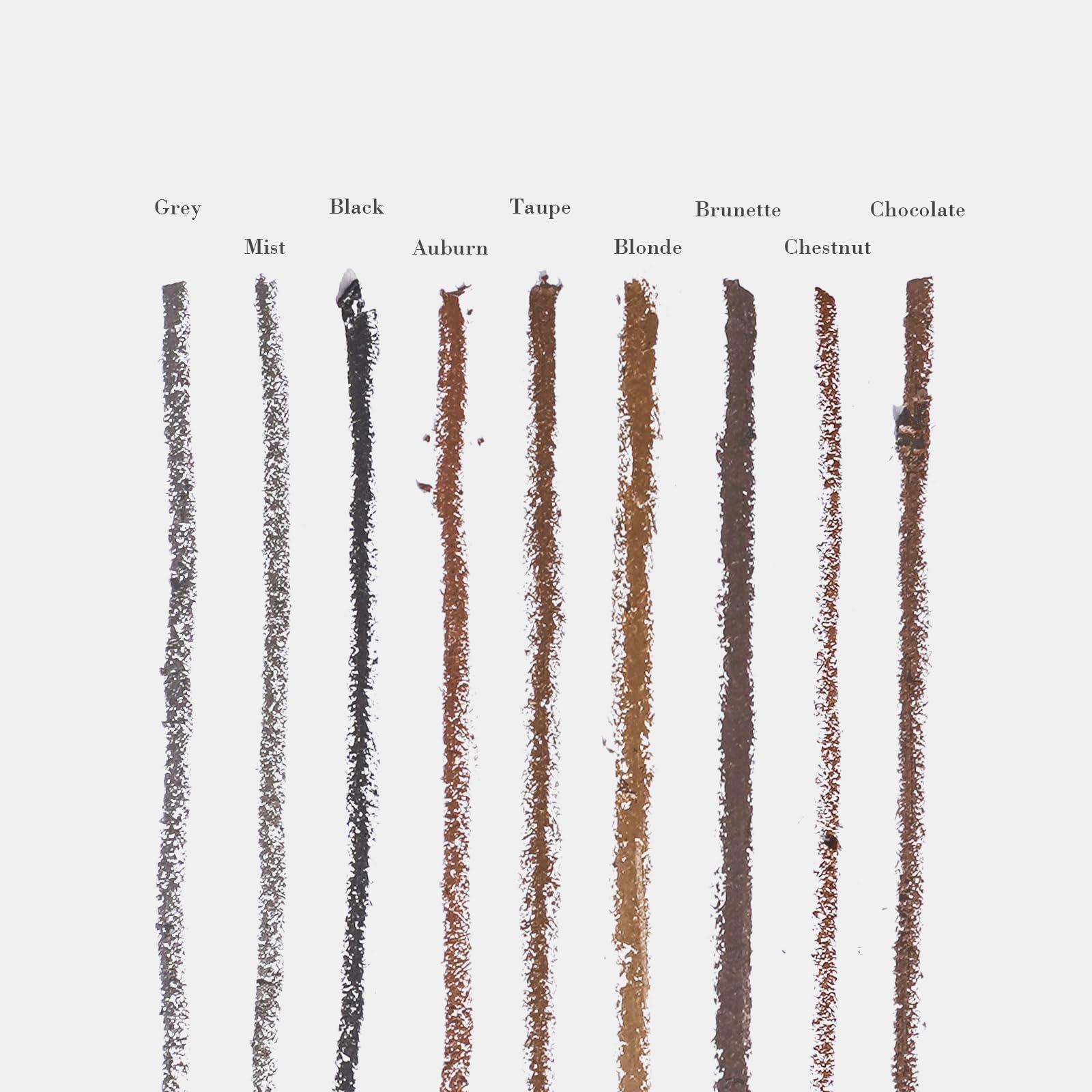 YES.EYE DO Grey Eyebrow Pencil for Older Women, Dual-Ended Gray Eyebrow Pencil for Grey Hair with Spoolie, Micro Triangle Tip Eye Brow Filler Pen for Natural Looking, Hair-Like Stroke, Gray, YES.EYE DO