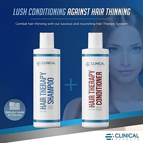 Clinical Effects Clinical Effects Hair Therapy Shampoo and Conditioner Set - Hair Growth Shampoo and Conditioner for Thinning Hair - Biotin, Saw Palmetto, and DHT Blocking Ingredients - USA Made - 2 Bottles, 8 fl oz