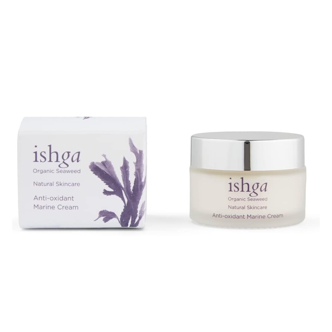 Ishga Ishga Anti-oxidant Marine Face Cream | Natural & Organic Skincare | Scottish Seaweed | Vegan, Cruelty-Free | Macadamia, Aloe Vera | 1.01fl oz (30ml)