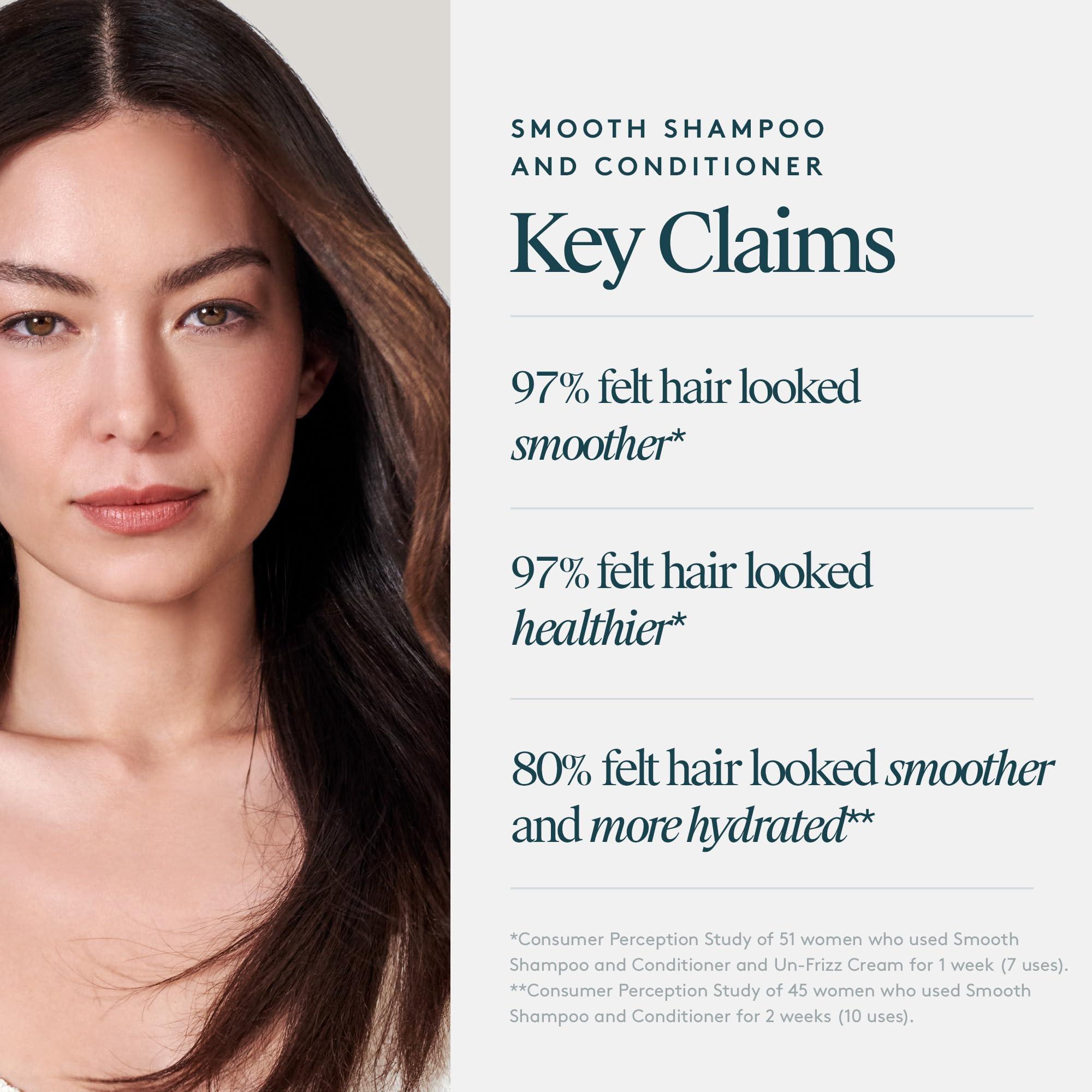 VIRTUE VIRTUE Smooth Sulfate Free Shampoo and Conditioner Set for Frizz Control for Curly Hair, Safe for All Hair Types, Color Safe