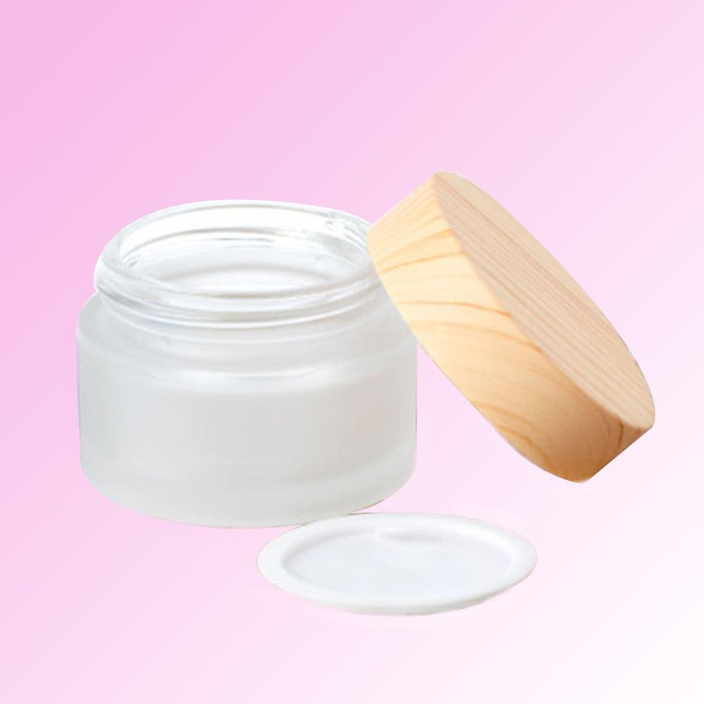 Leadigol Leadigol 10Pack Empty Sample Jars, Frosted Glass Cream Jar Bottle with Lid Cosmetic, Refillable Cream Jar Pot for Makeup Lotion, Cosmetic Containers Refillable Jars
