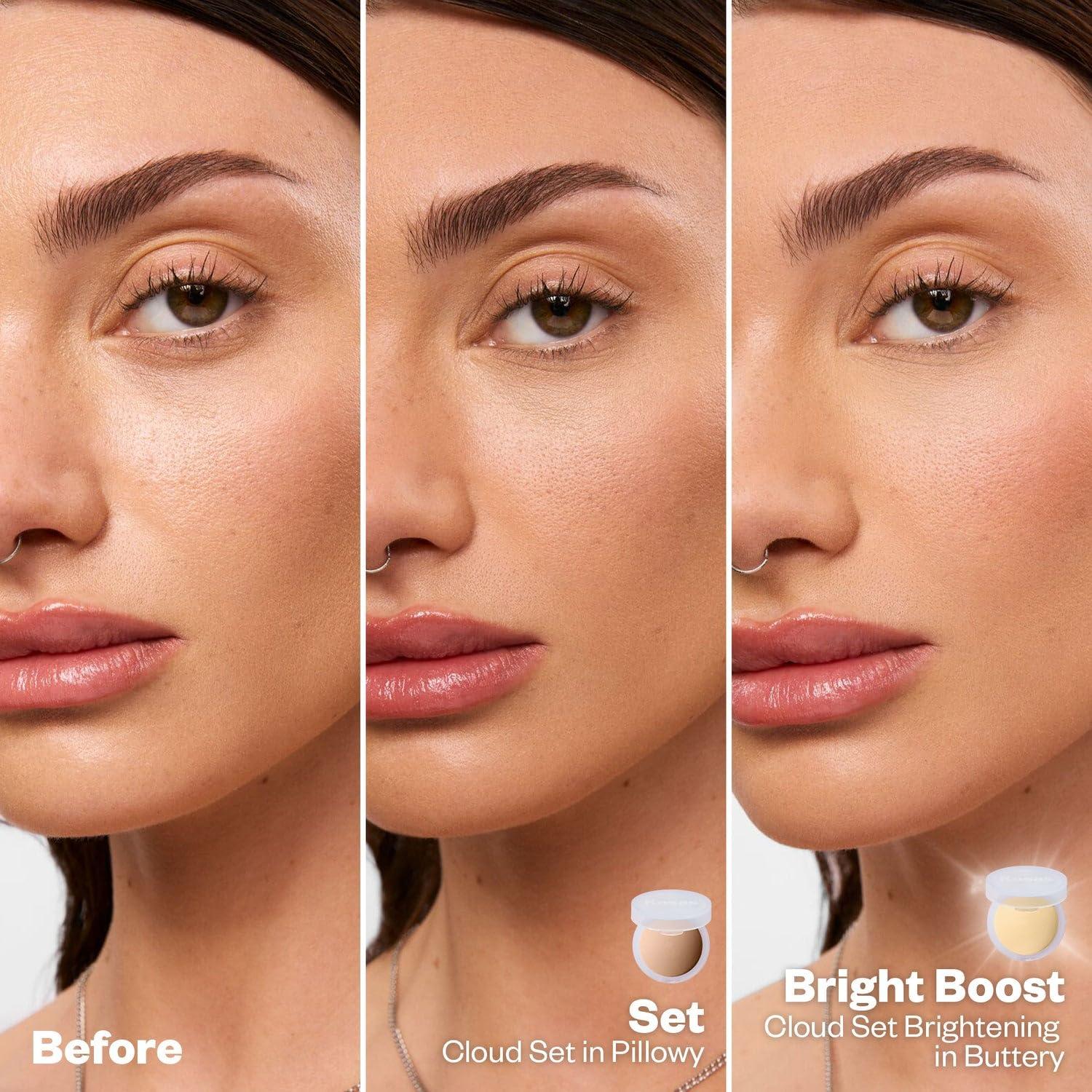 Kosas Kosas Mini Cloud Set Face Setting Powder - Smoothing Shine Control, Soft, Sheer Translucent Makeup Finish, Portable & Long-Lasting Loose Pressed Baking Powder - Comfy (Sheer Medium)