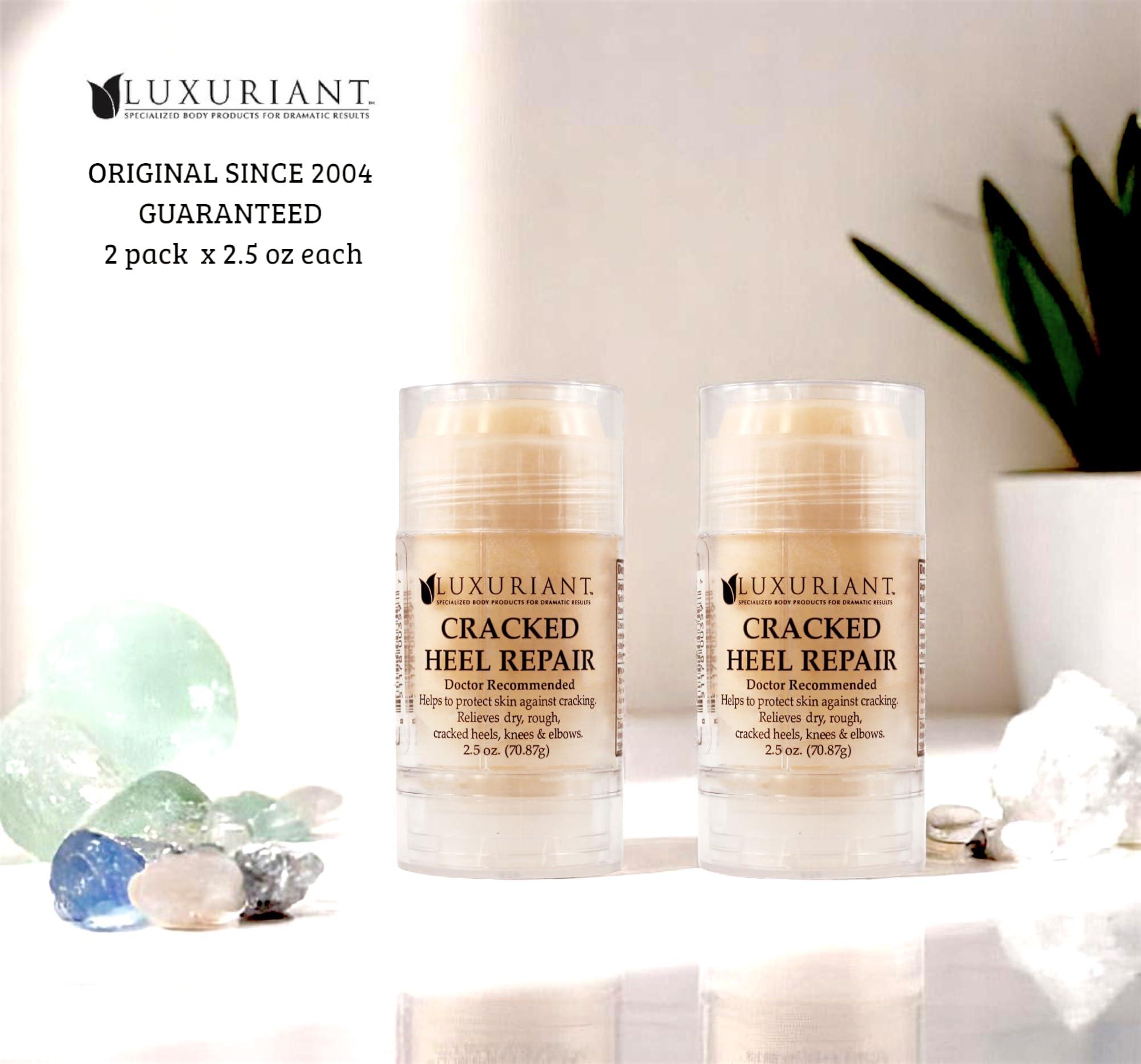 Luxuriant Luxuriant Cracked Heel Repair The ORIGINAL Twin Pack 2.5oz Dry Cracked Chapped Heels Feet Elbows Knees Skin